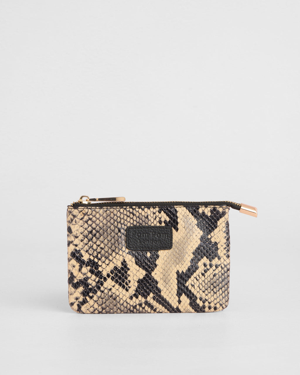 Chelsea Coin Purse Snake Effect Monochrome