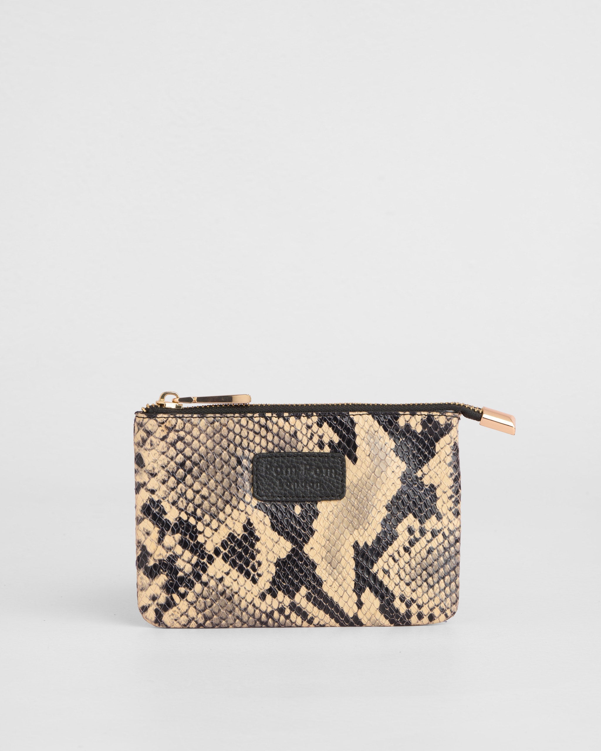 Chelsea Coin Purse Snake Effect Monochrome