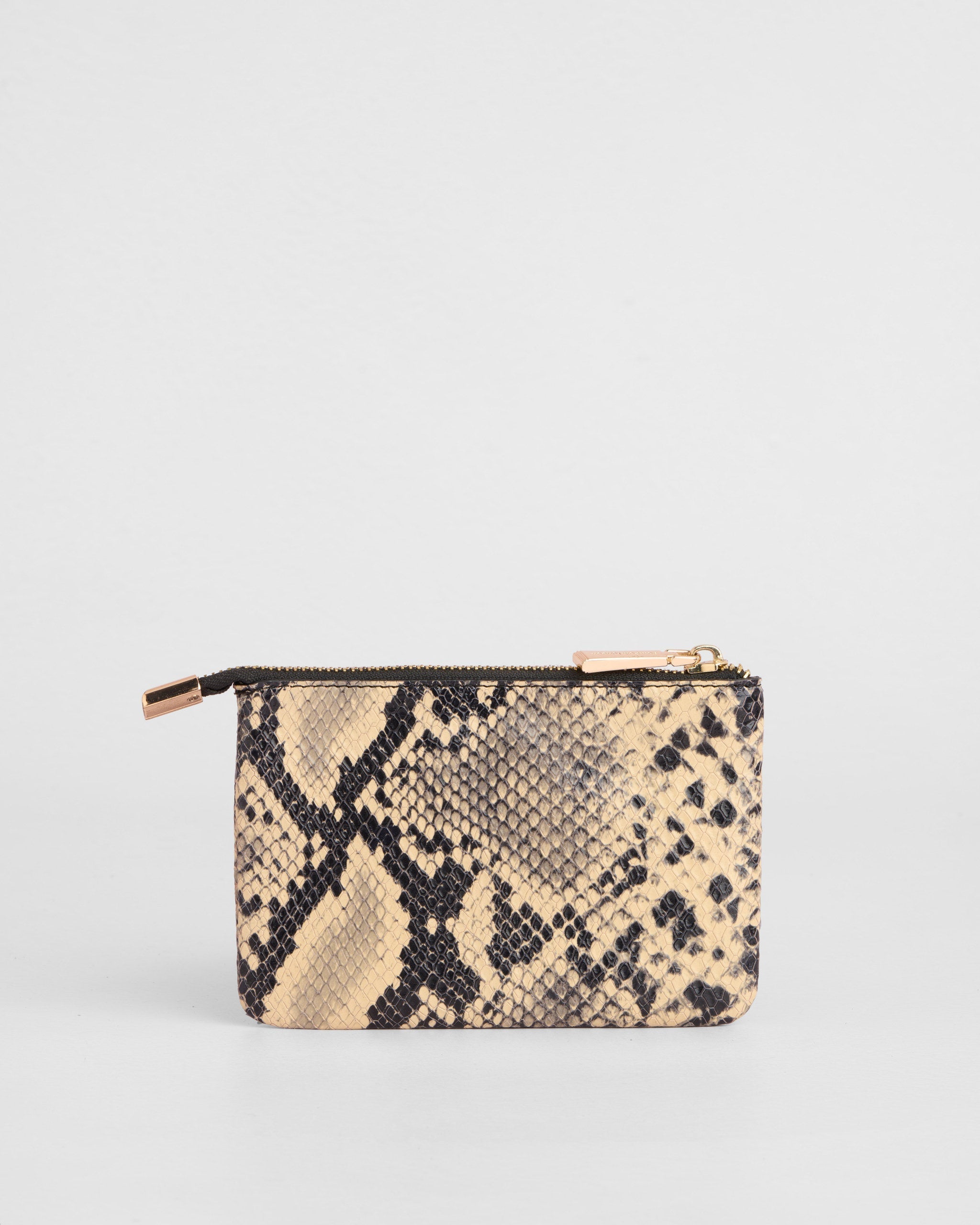 Chelsea Coin Purse Snake Effect Monochrome