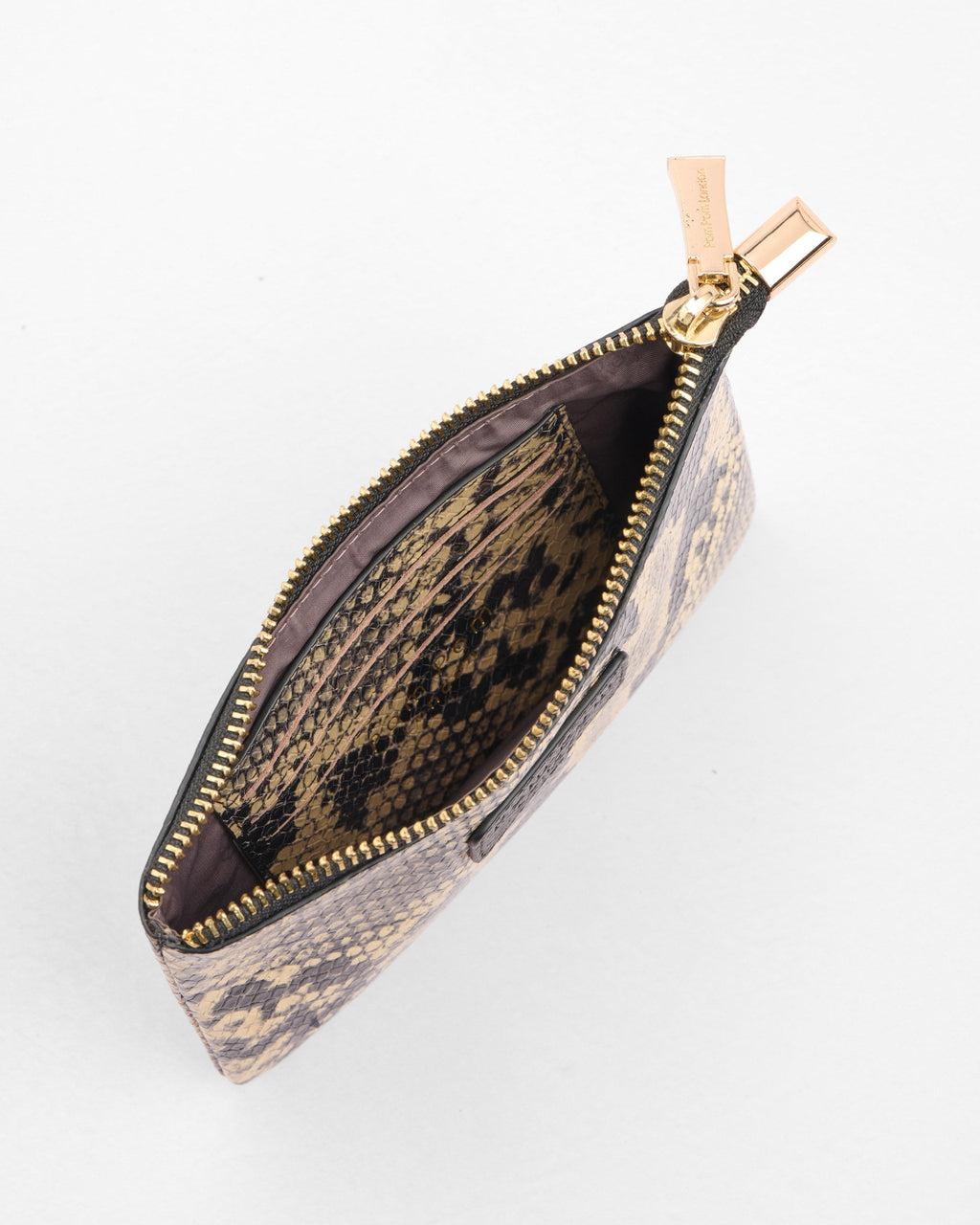Chelsea Coin Purse Snake Effect Monochrome