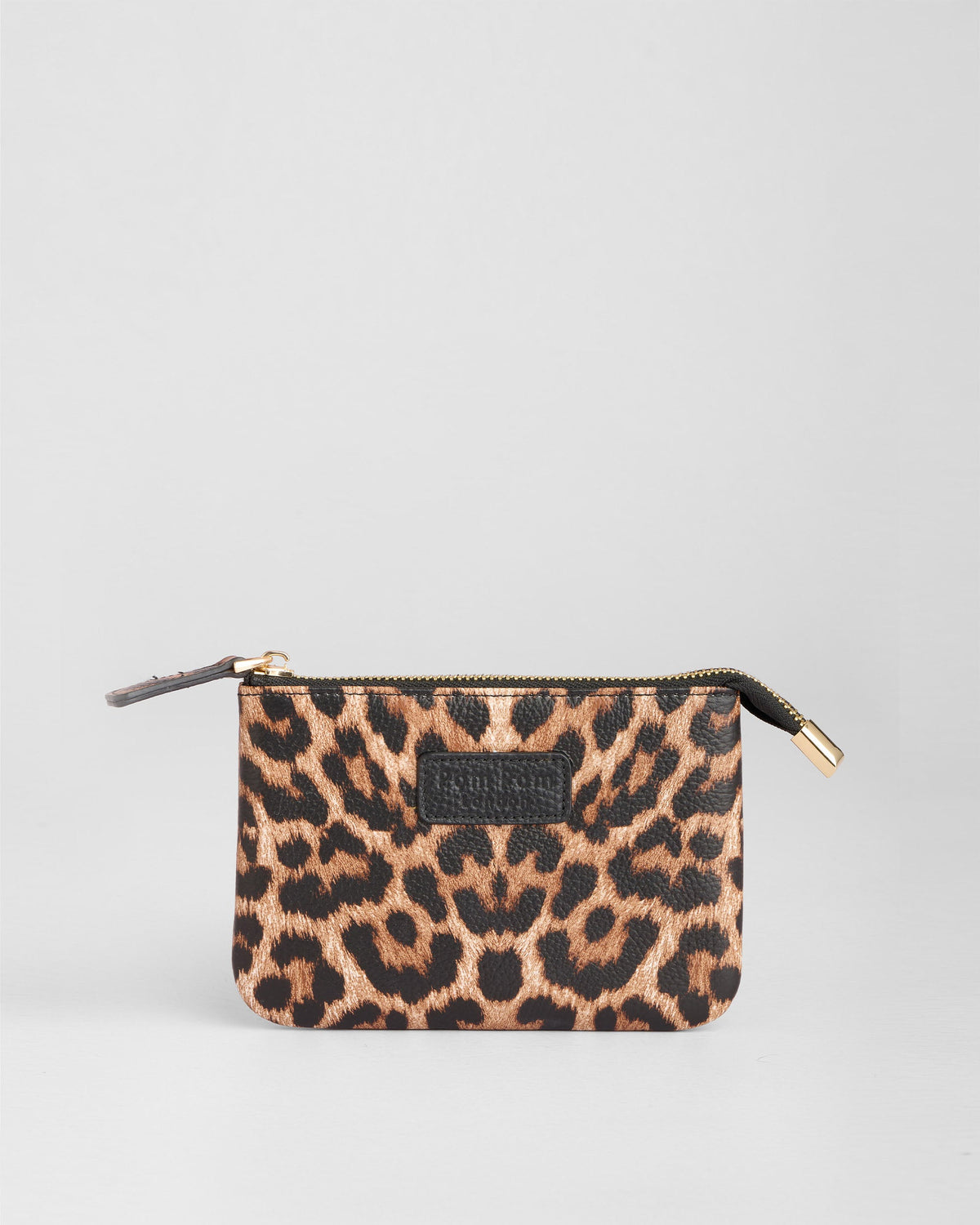 Chelsea Coin Purse Leopard Print Black