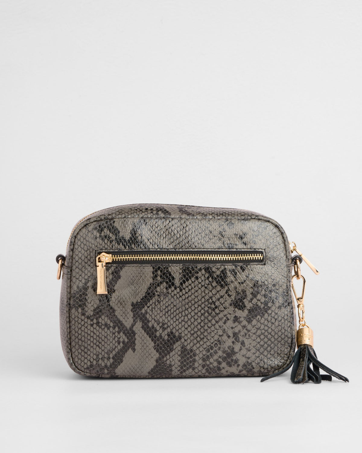 City Crossbody Bag Snake Effect Black 2