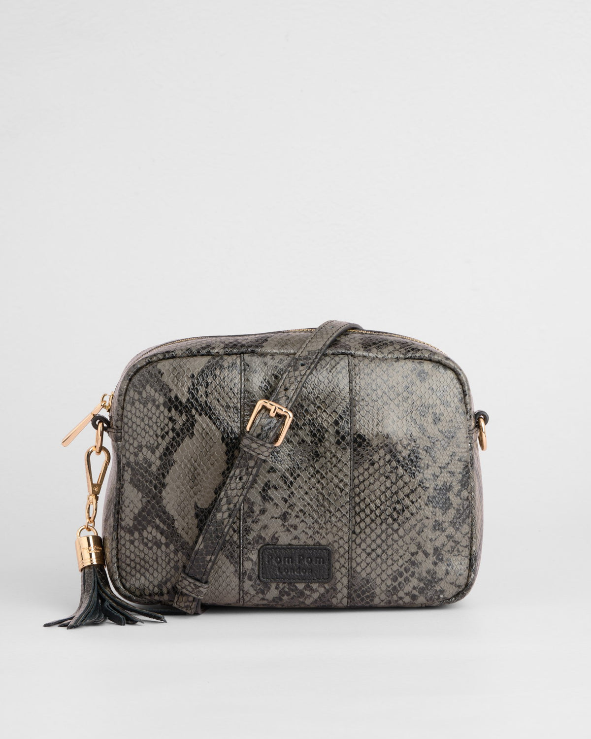 City Crossbody Bag Snake Effect Black 3