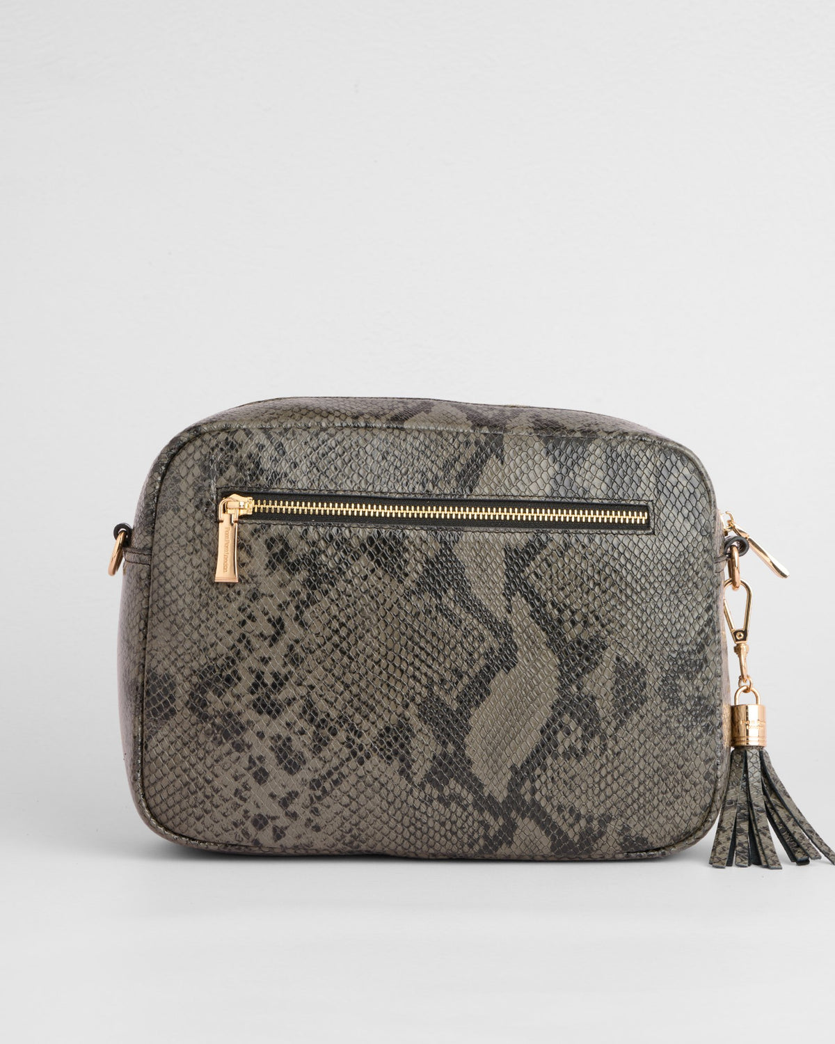 City Plus Crossbody Bag Snake Effect Black 2