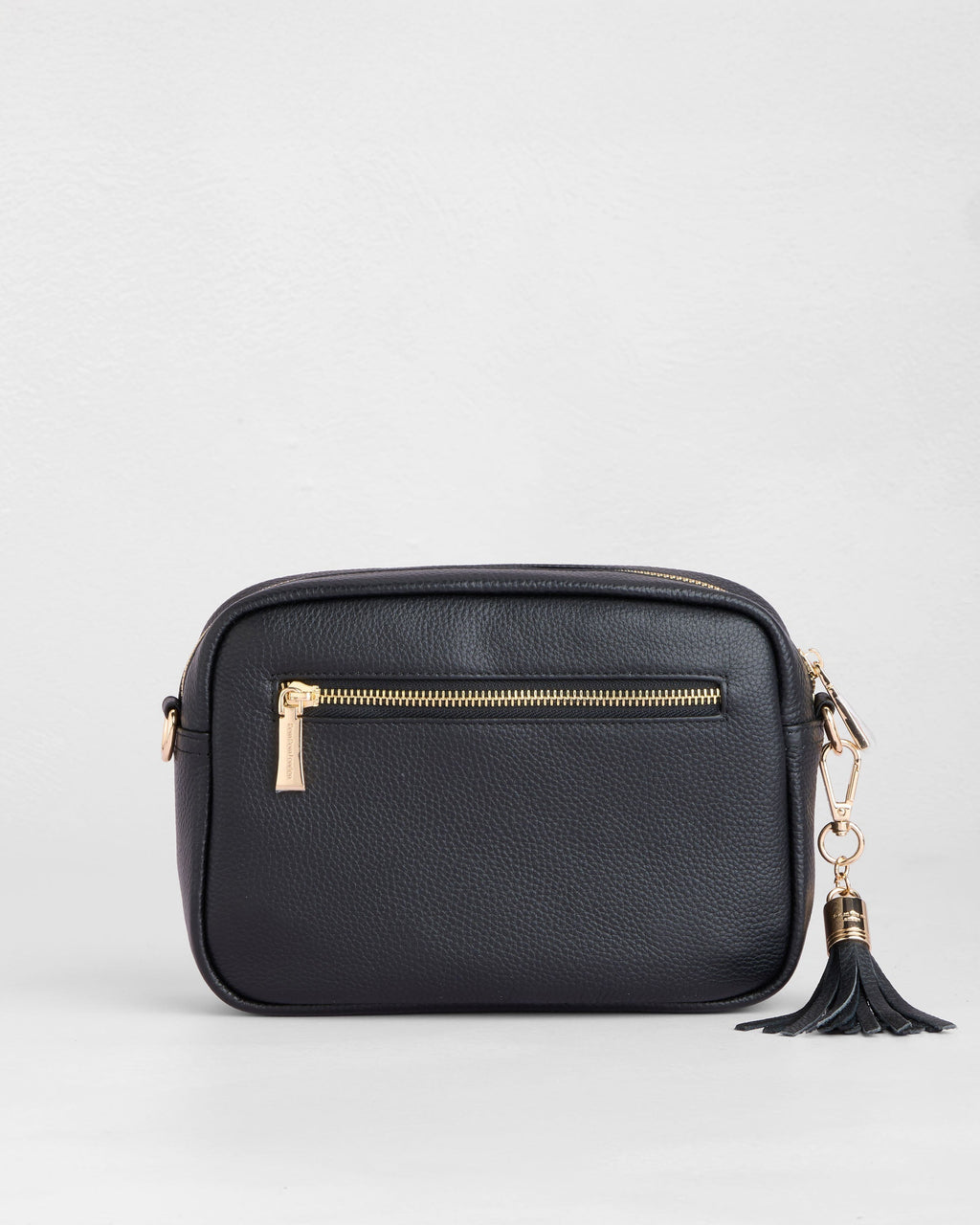 City Suede & Leather Bag Black