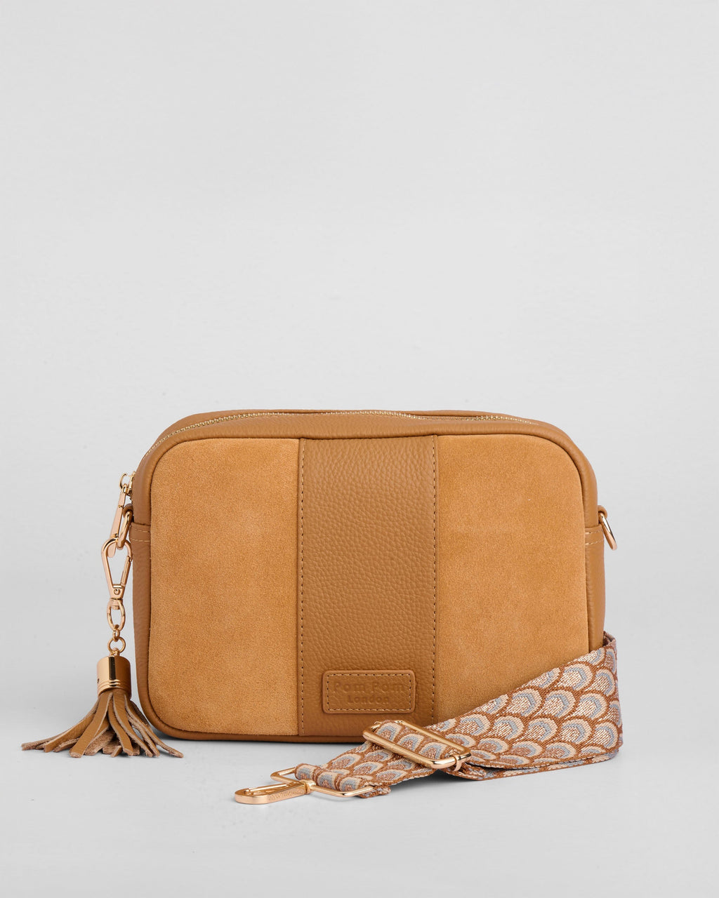 City Suede & Leather Bag Maple