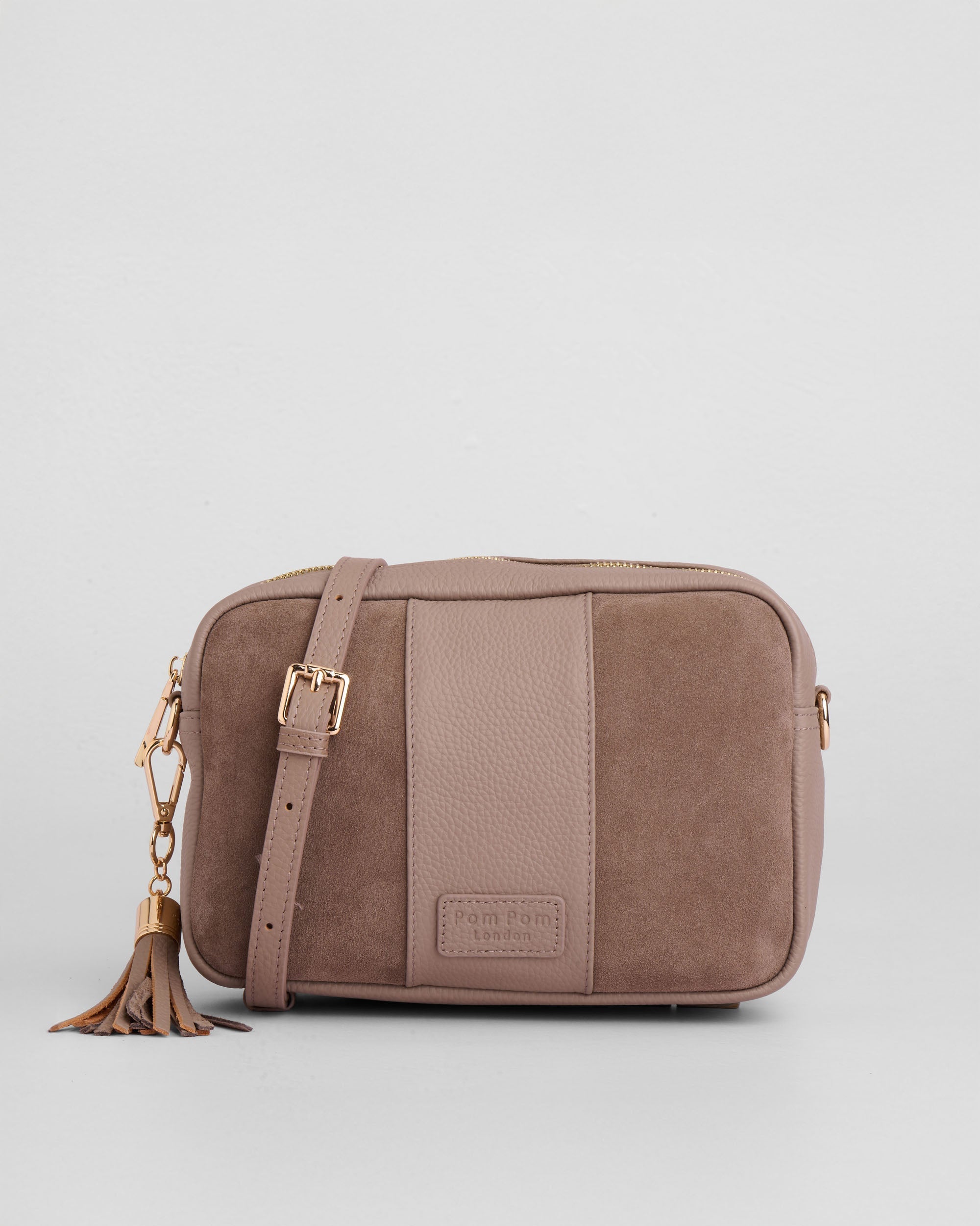 City Suede & Leather Bag Mocha