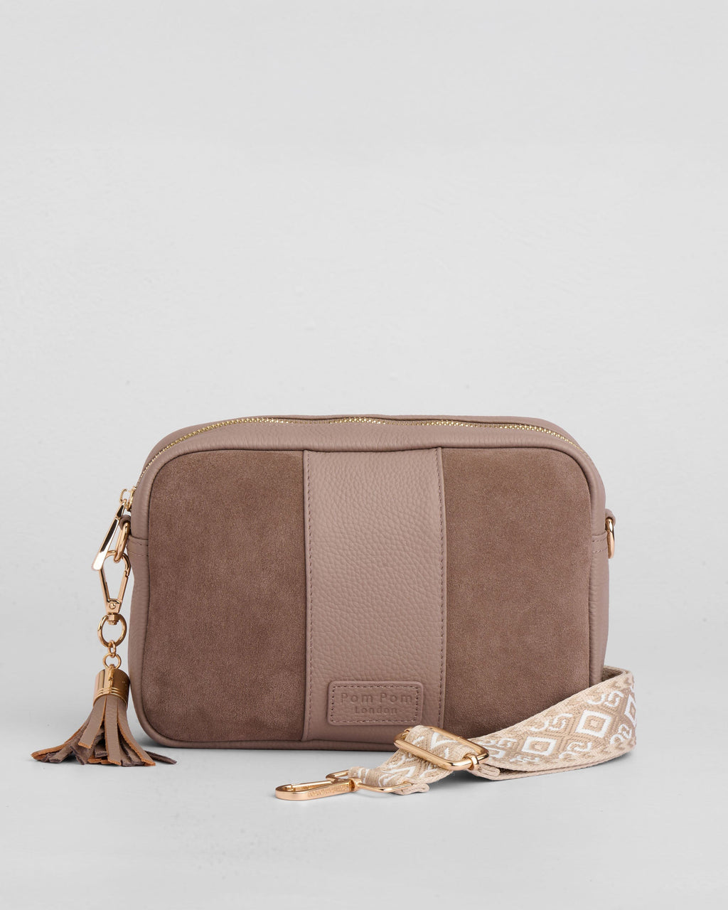 City Suede & Leather Bag Mocha
