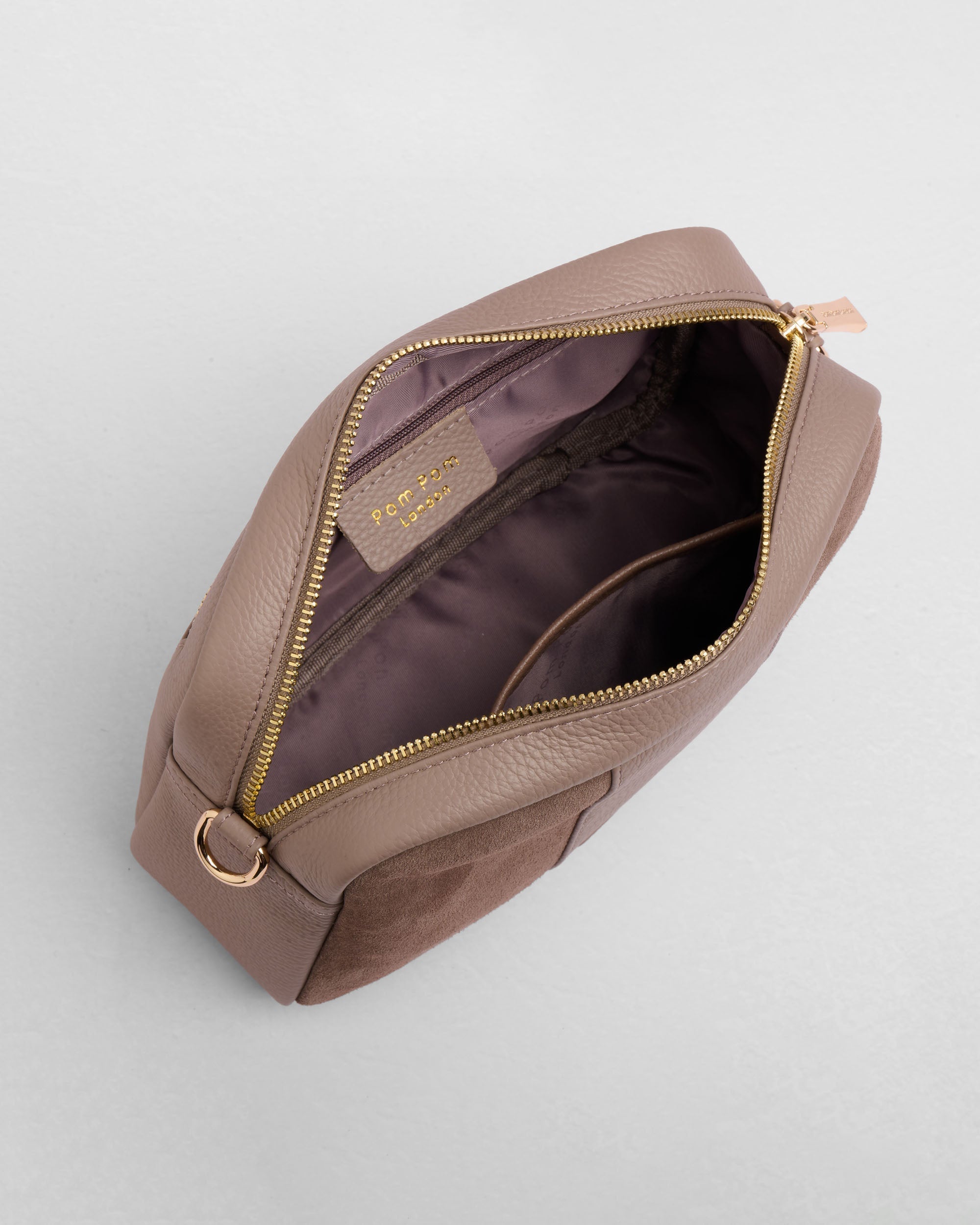 City Suede & Leather Bag Mocha