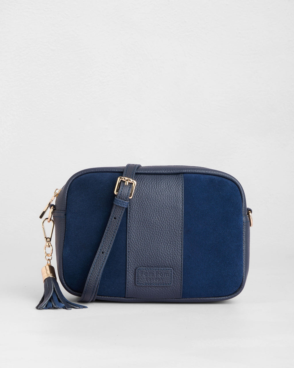 City Suede & Leather Bag Navy