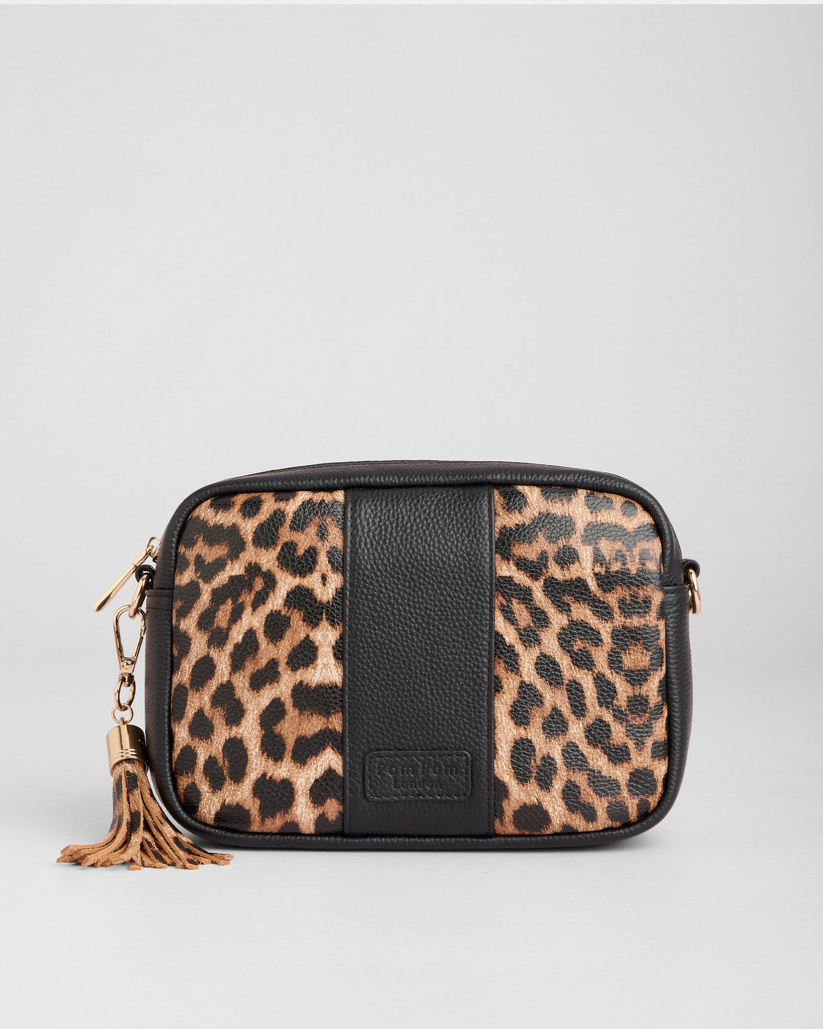 Pom Pom London City Bag Leopard Print Black
