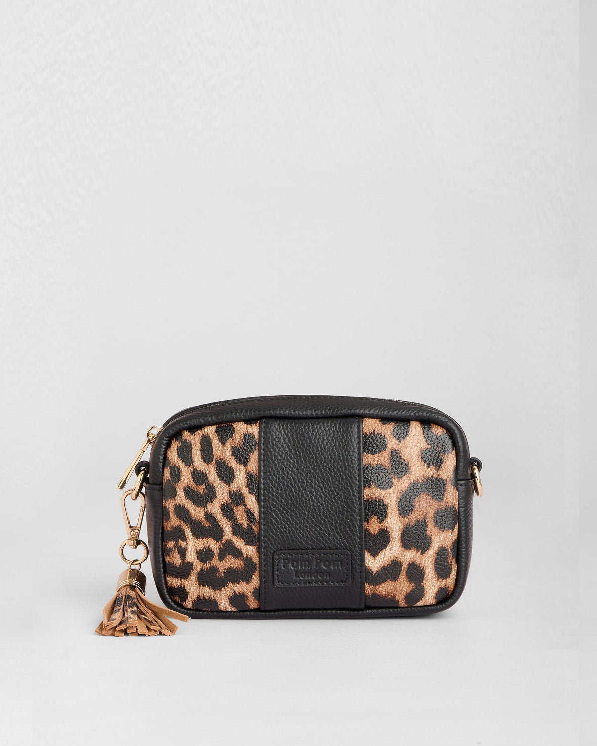 Pom Pom London City MINI Bag Leopard Print Black