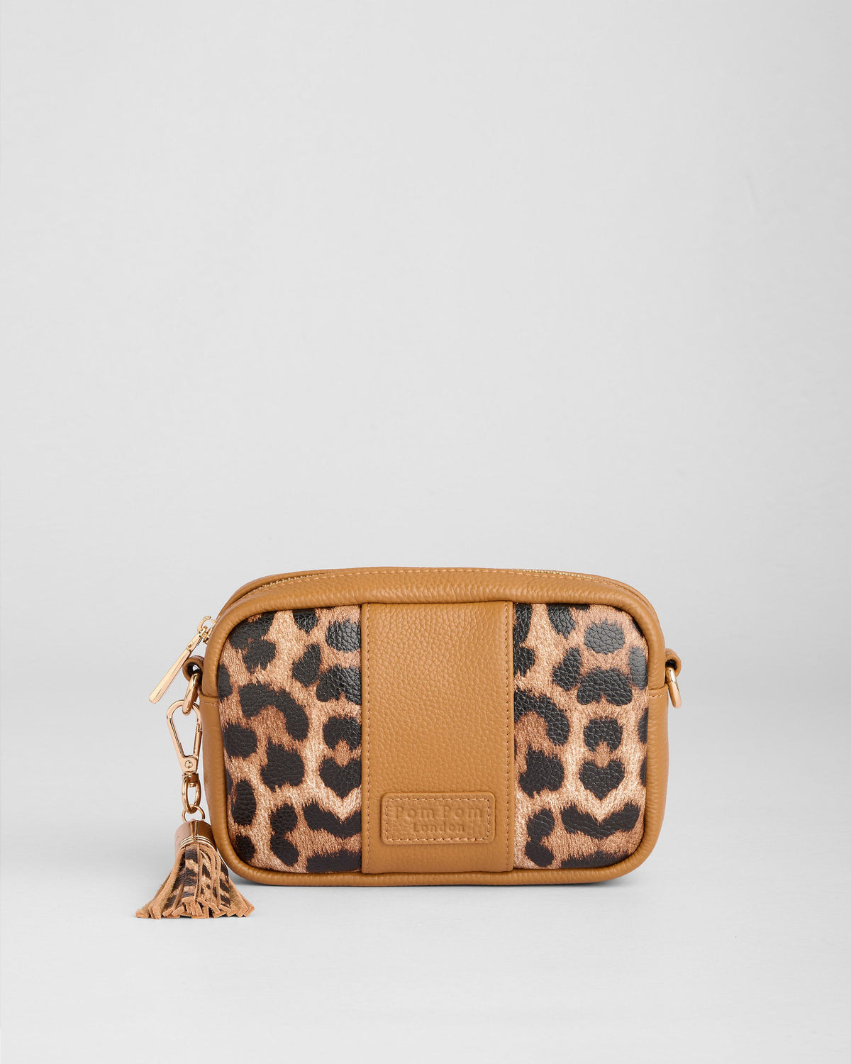 Pom Pom London City MINI Bag Leopard Print Maple