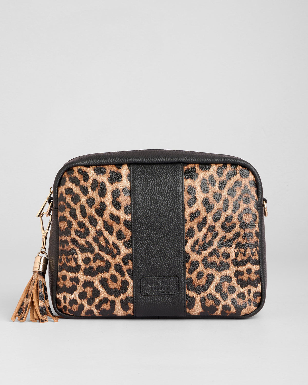 Pom Pom London City Plus Bag Leopard Print Black