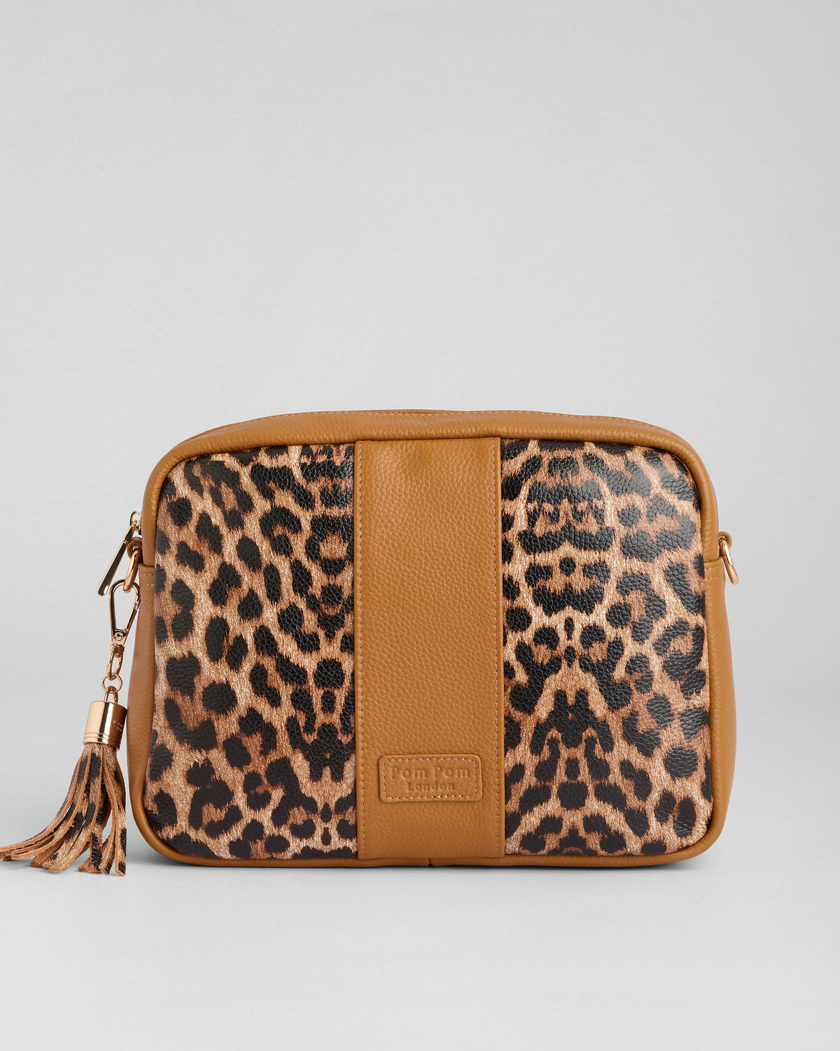 Pom Pom London City Plus Bag Leopard Print Maple