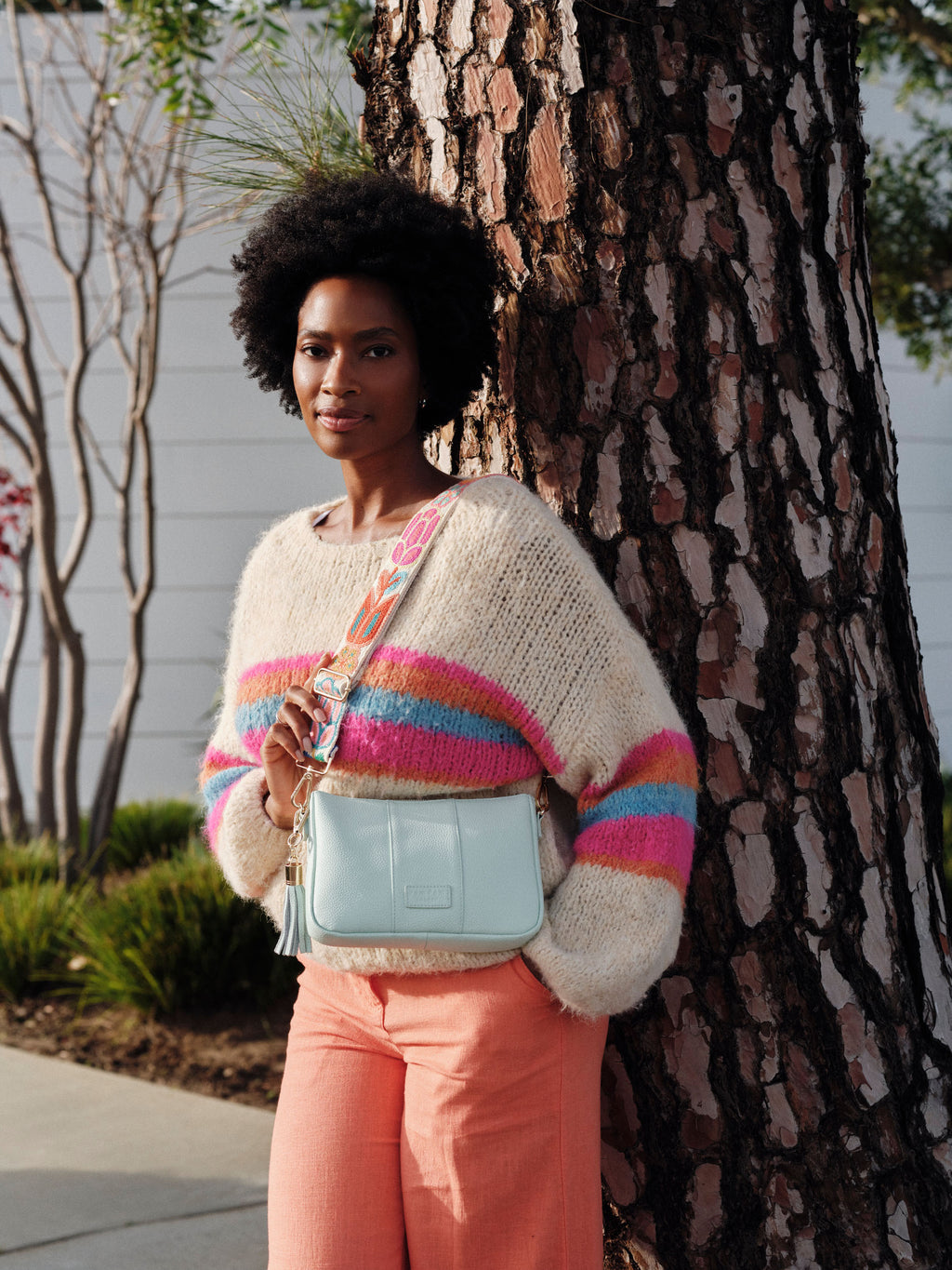 Pom Pom London City Slim Bag Spearmint