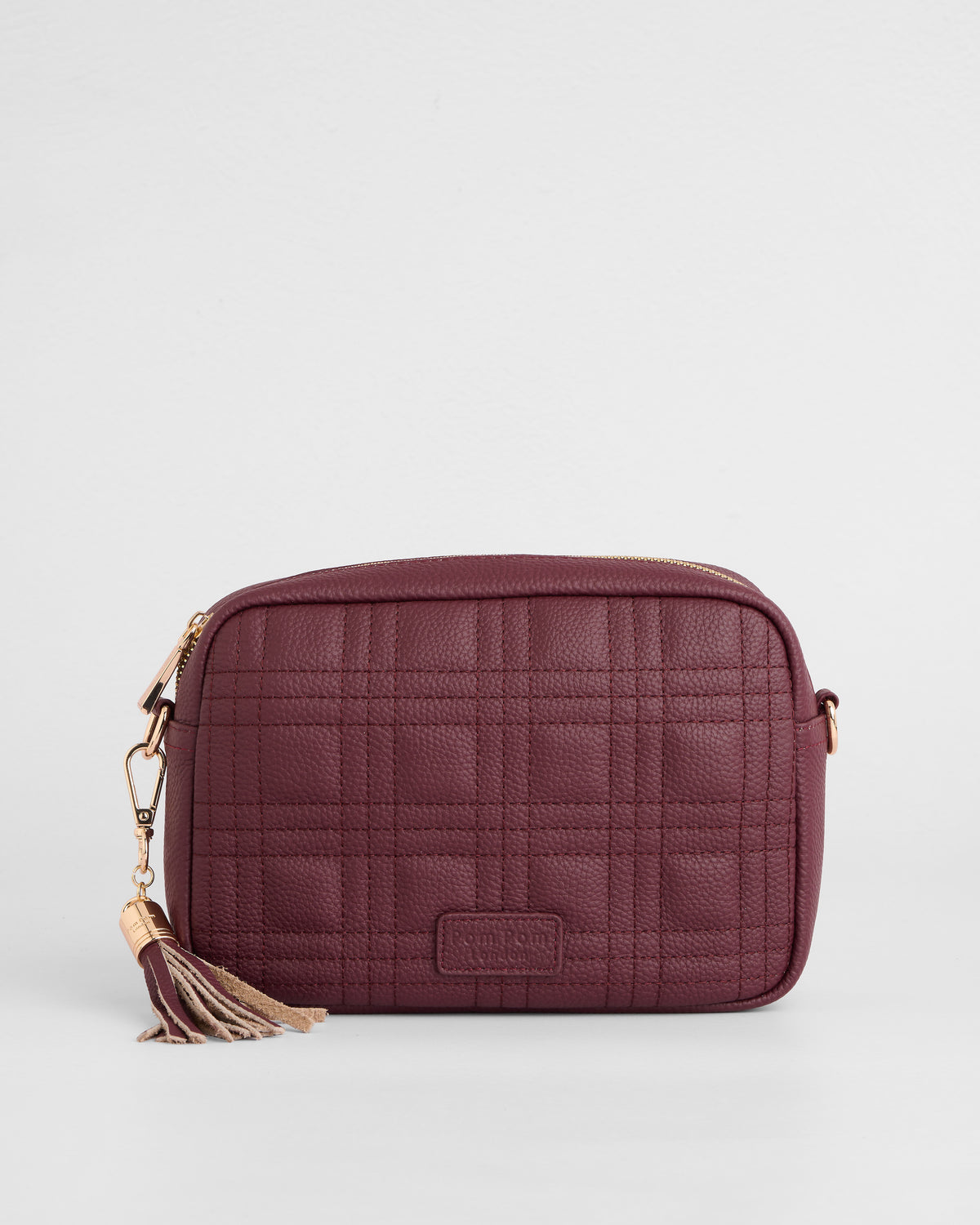 Pom Pom London City Quilted Square Stitch Dark Maroon