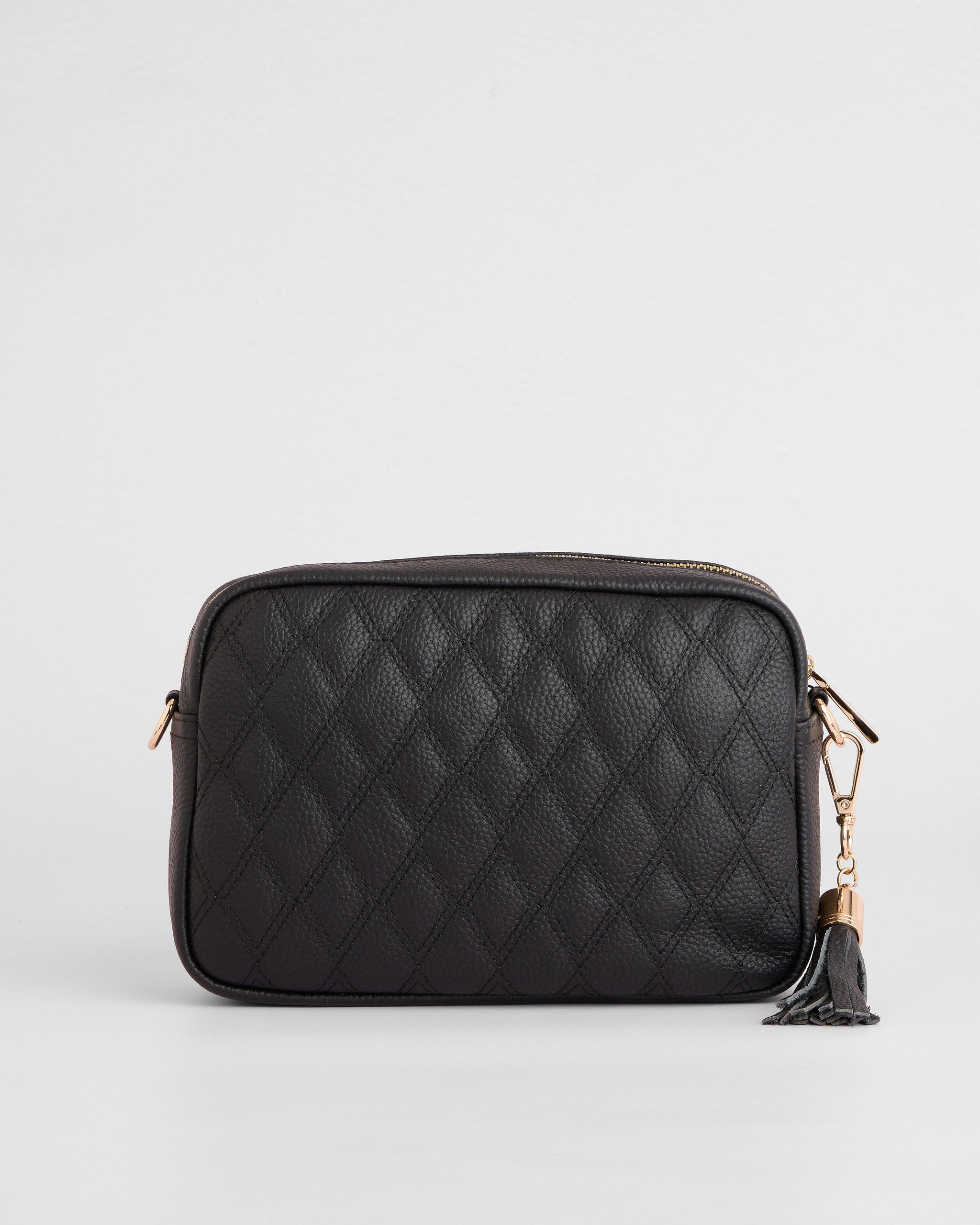 City Crossbody Bag Diamond Quilted Black