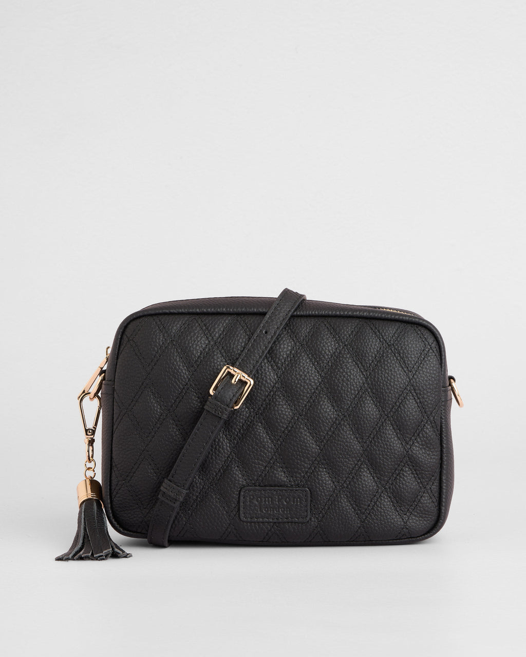 City Crossbody Bag Diamond Quilted Black