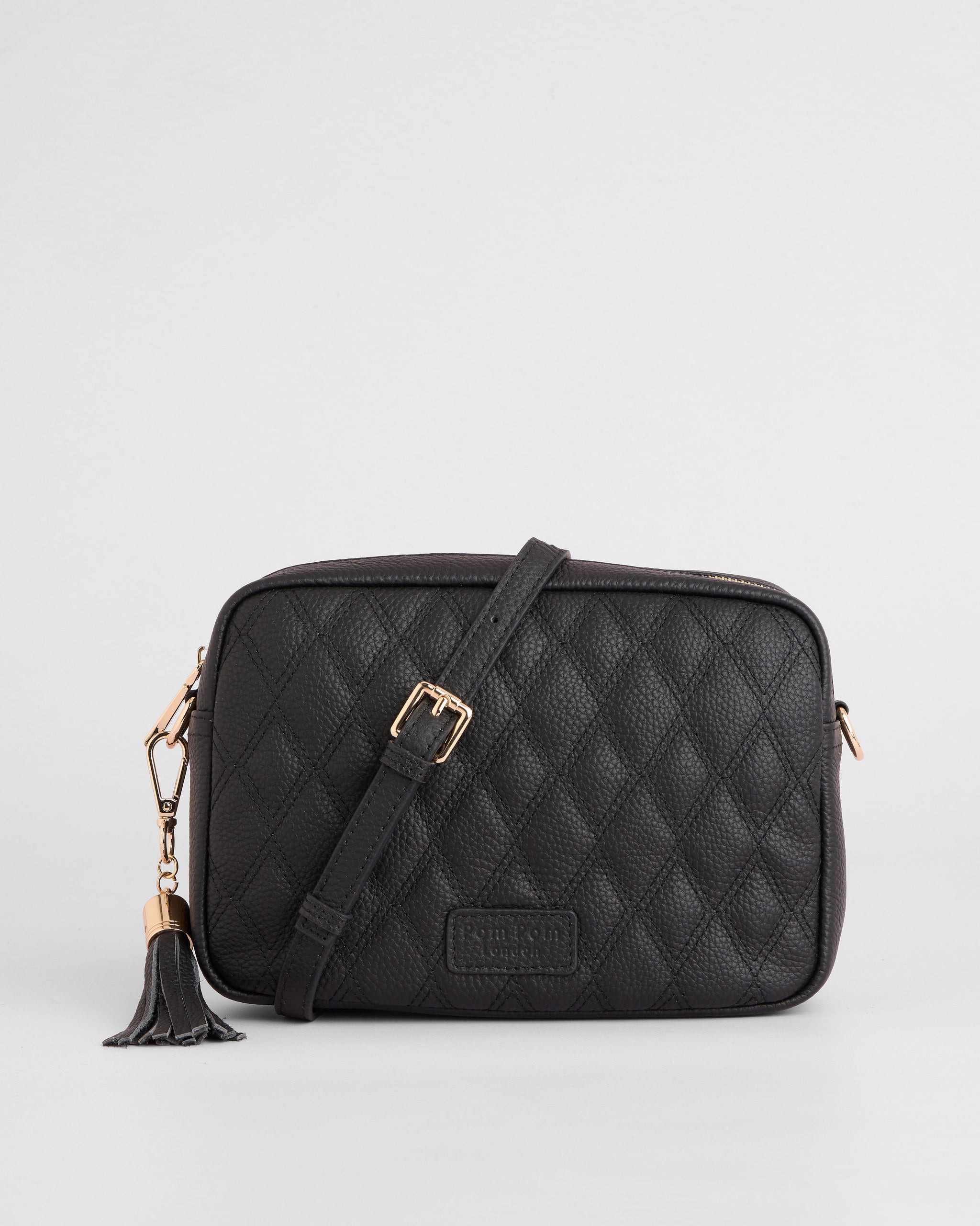 City Crossbody Bag Diamond Quilted Black