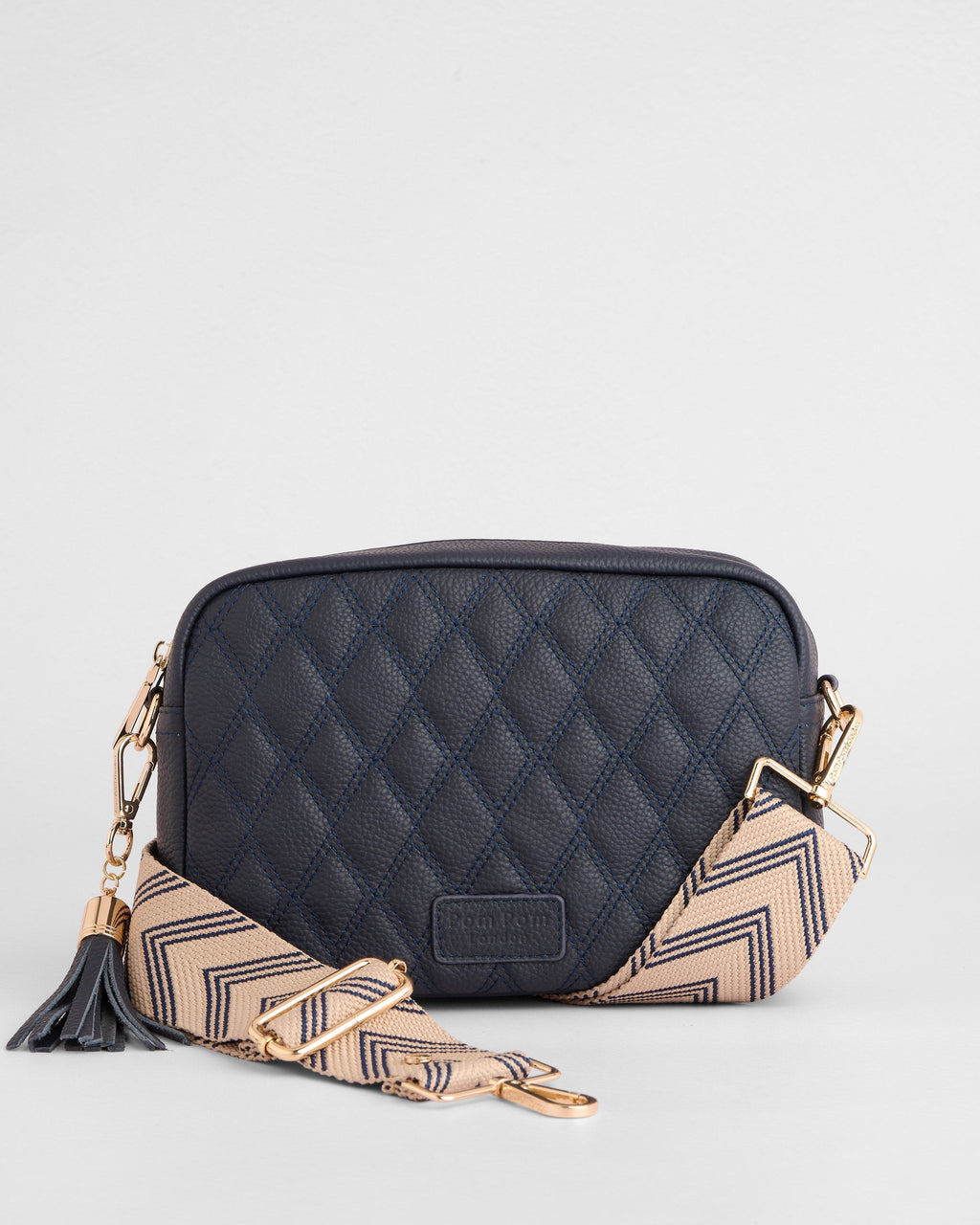 City Crossbody Bag Diamond Quilted Navy