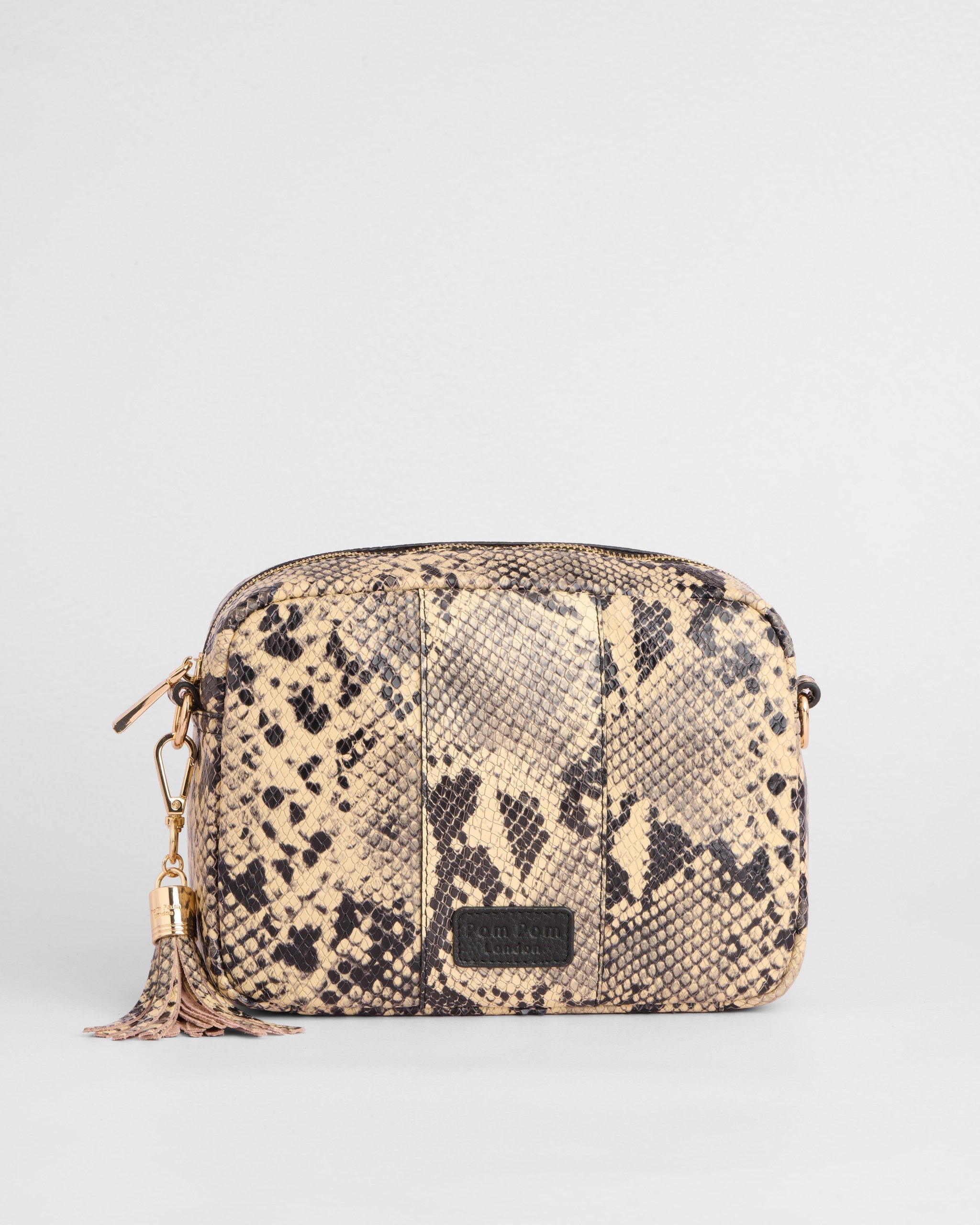 City Crossbody Bag Snake Effect Monochrome