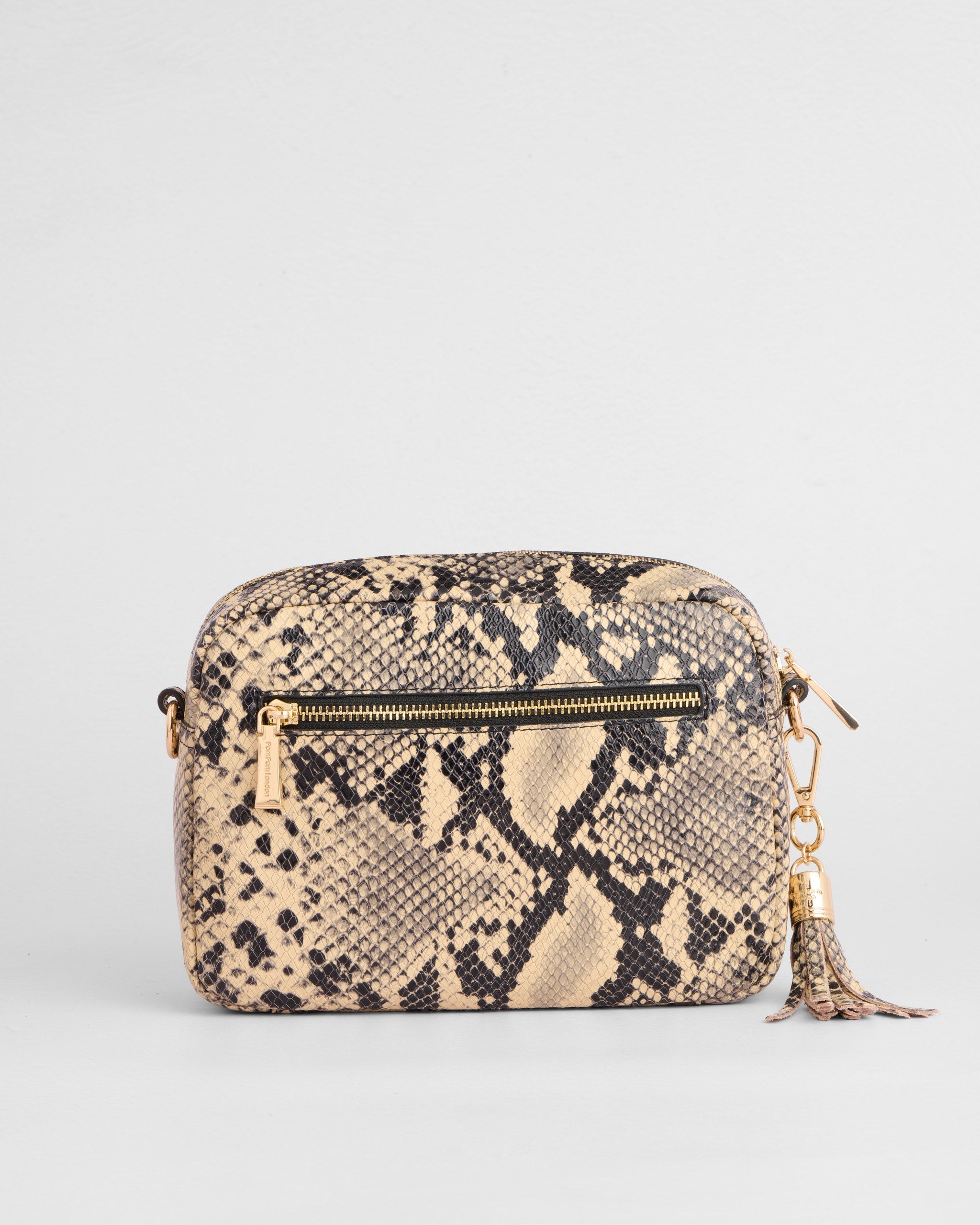 City Crossbody Bag Snake Effect Monochrome