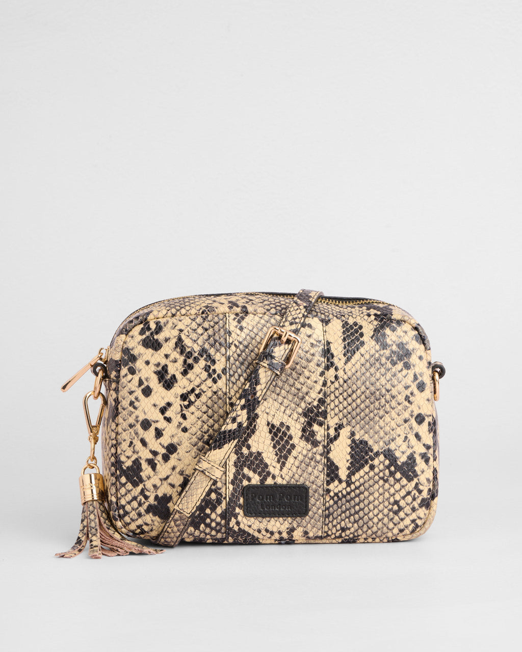 City Crossbody Bag Snake Effect Monochrome
