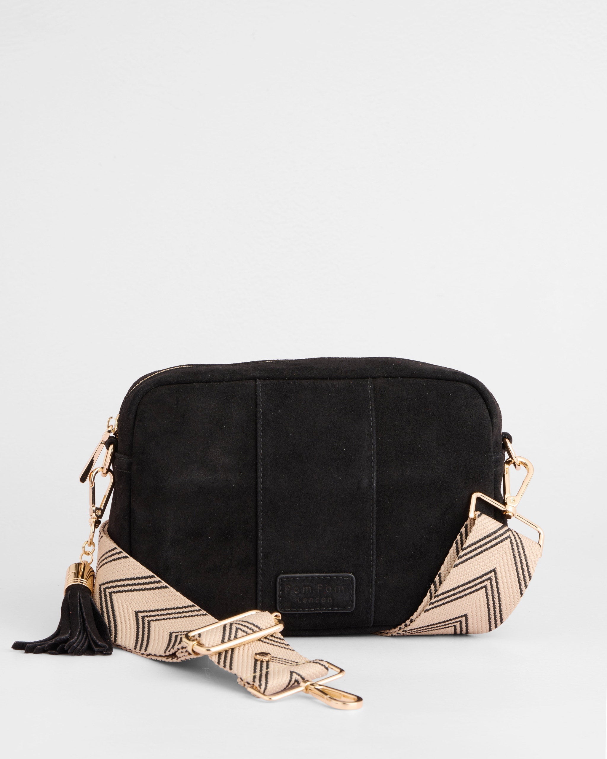 City Crossbody Bag Suede Black