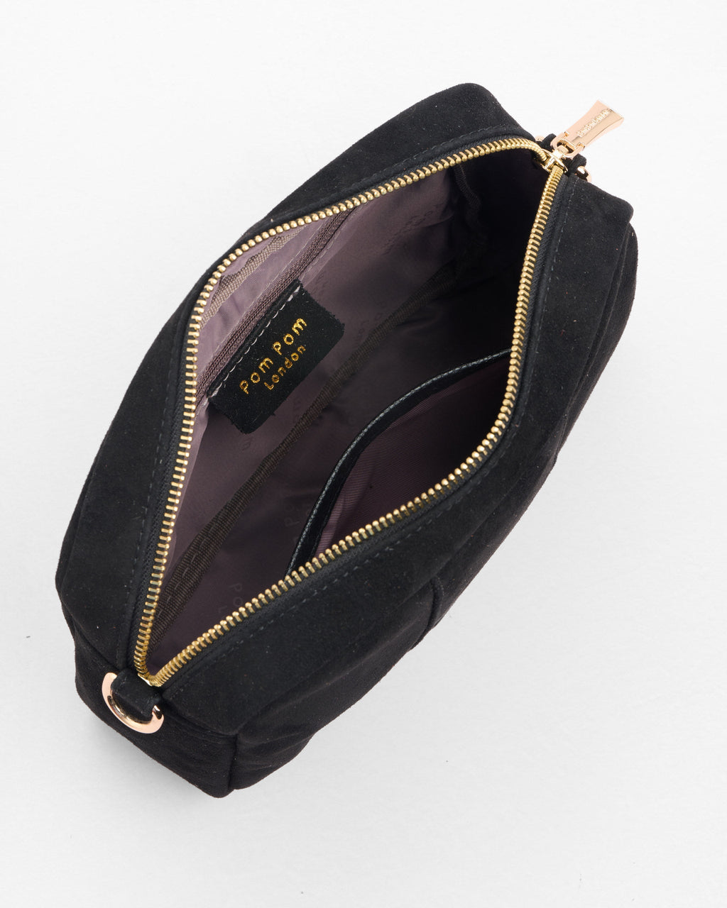 City Crossbody Bag Suede Black