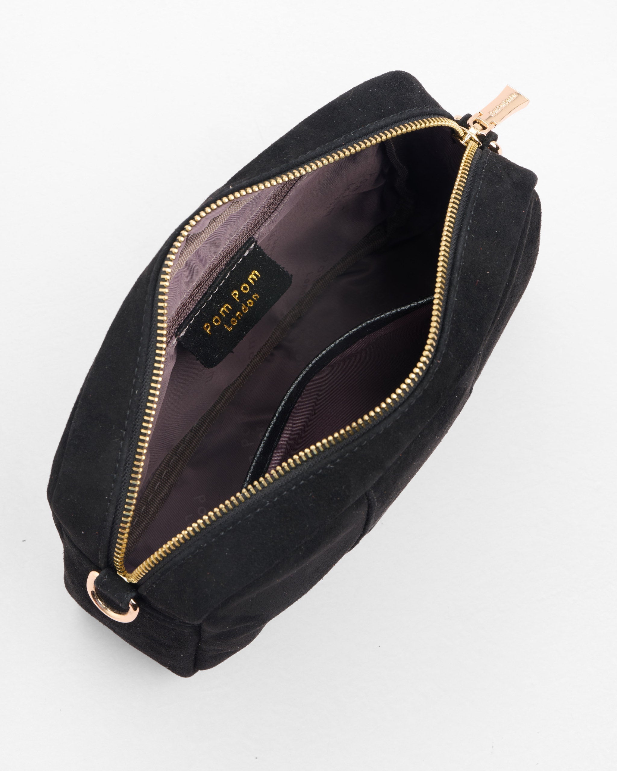 City Crossbody Bag Suede Black