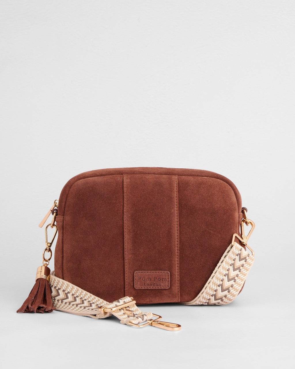 City Crossbody Bag Suede Chocolate