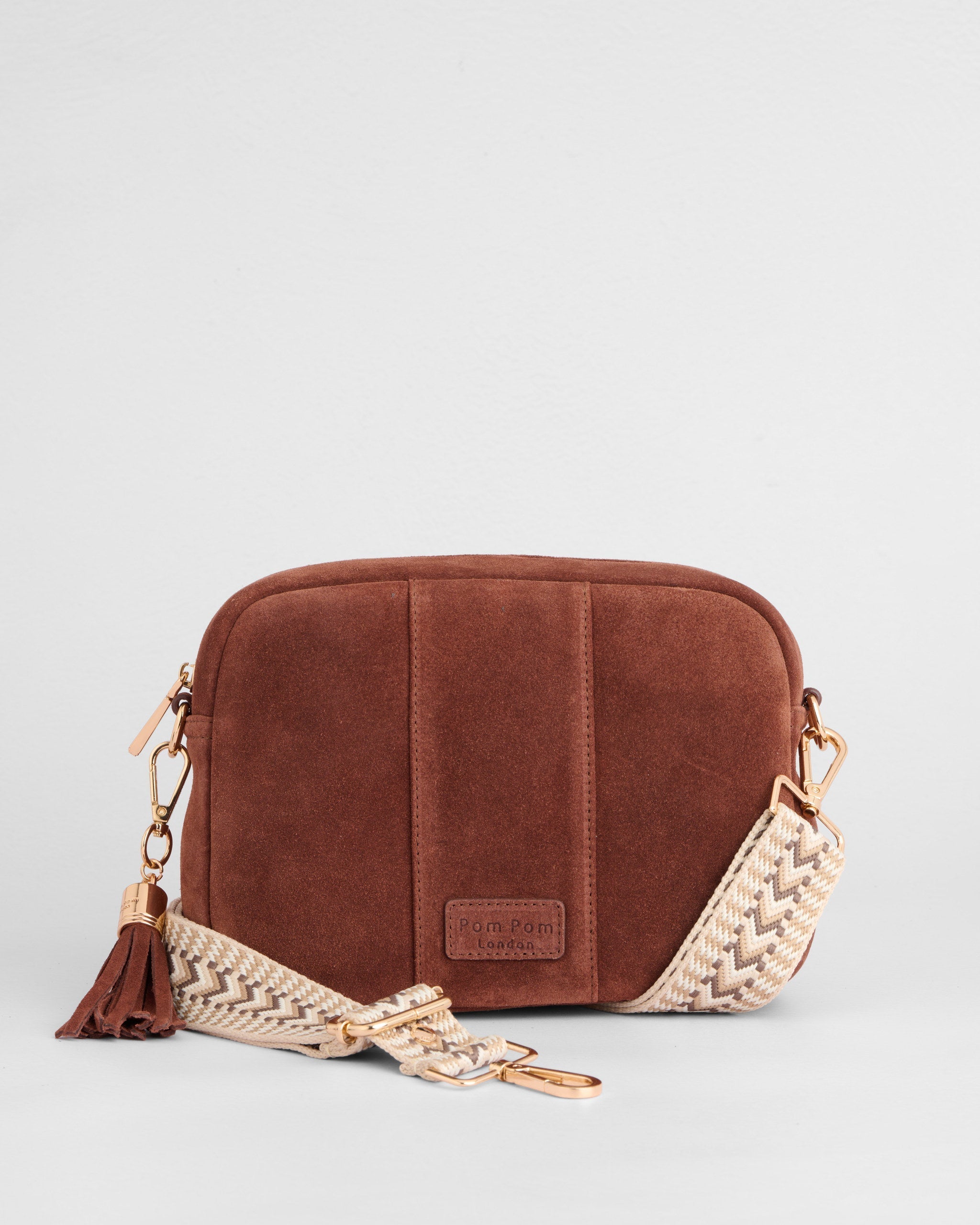 City Crossbody Bag Suede Chocolate