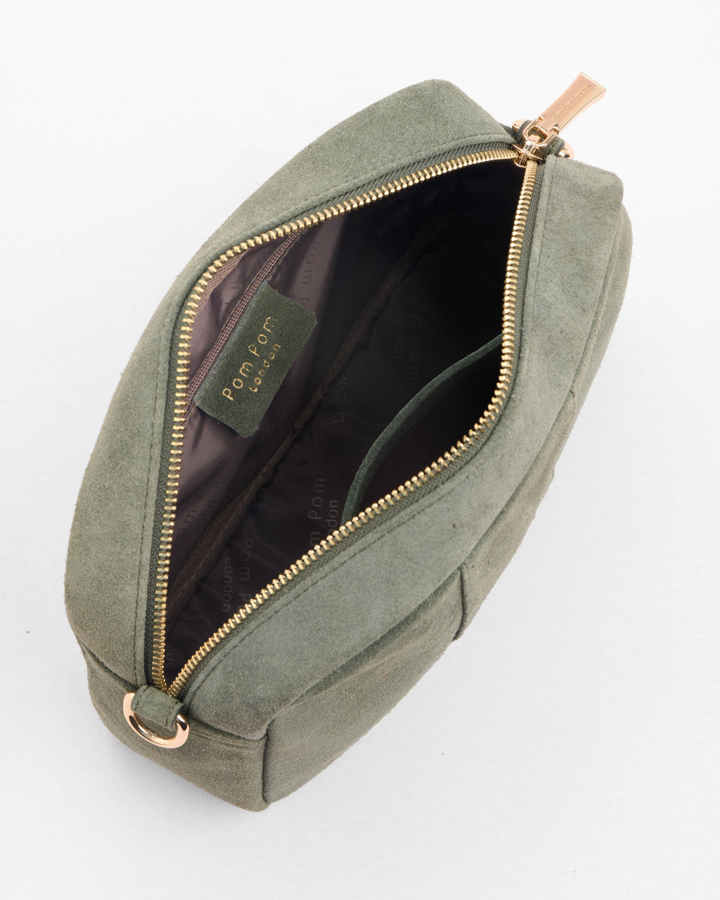 City Crossbody Bag Suede Herb Green