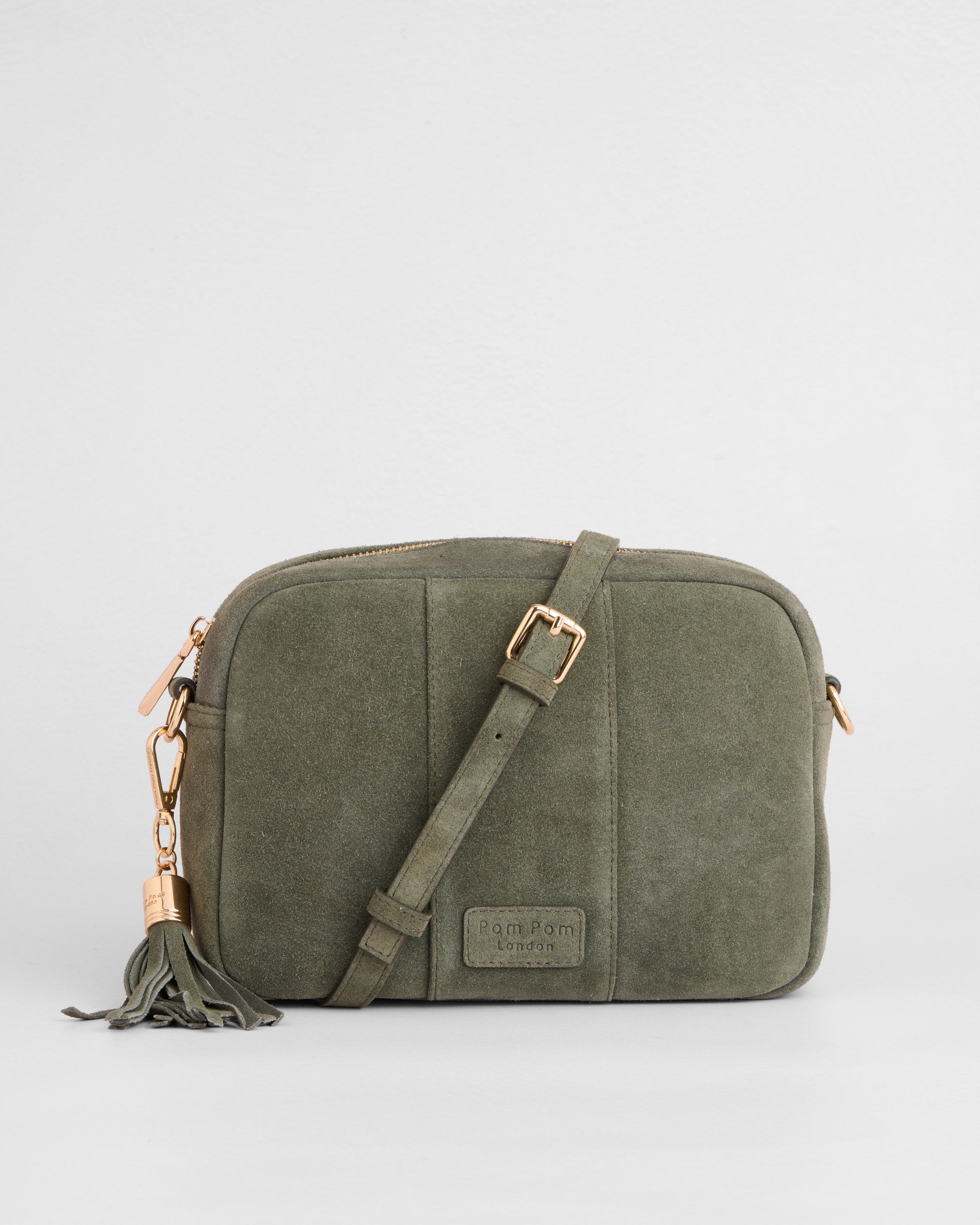 City Crossbody Bag Suede Herb Green
