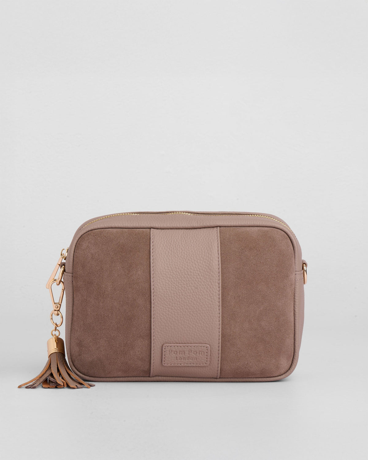City Suede & Leather Bag Mocha