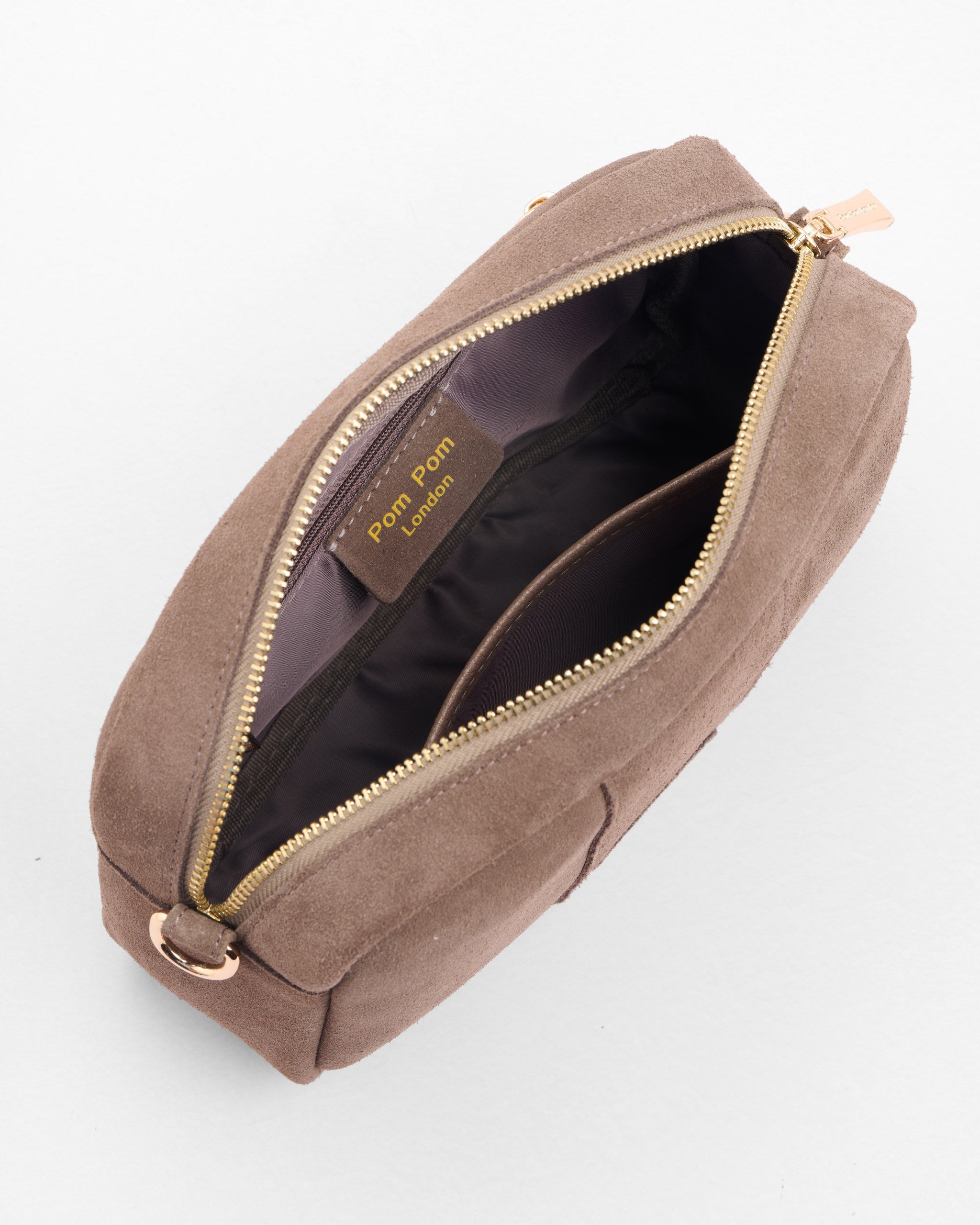 City Crossbody Suede Bag Mocha