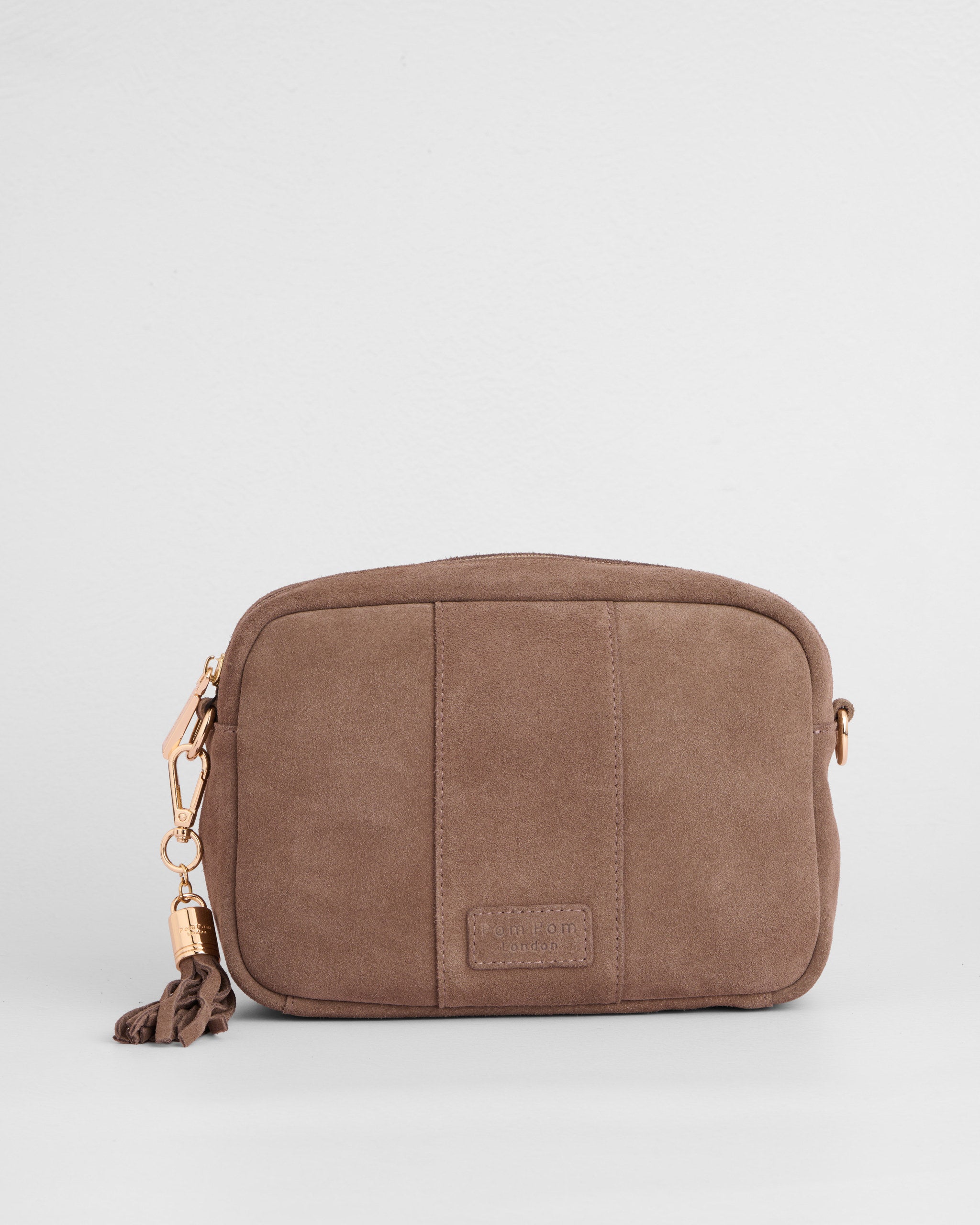 City Crossbody Suede Bag Mocha