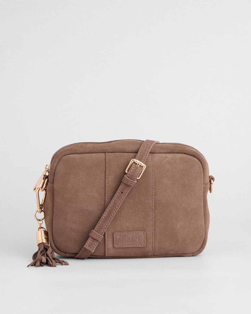 City Crossbody Suede Bag Mocha