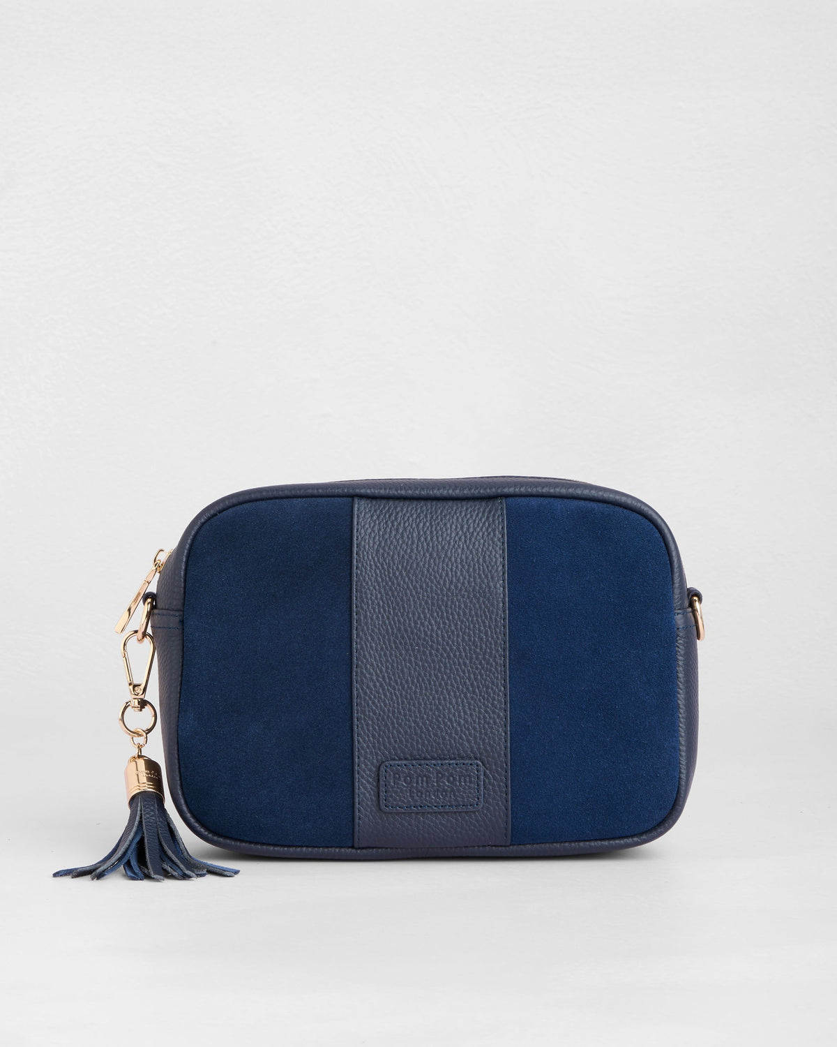 City Suede & Leather Bag Navy