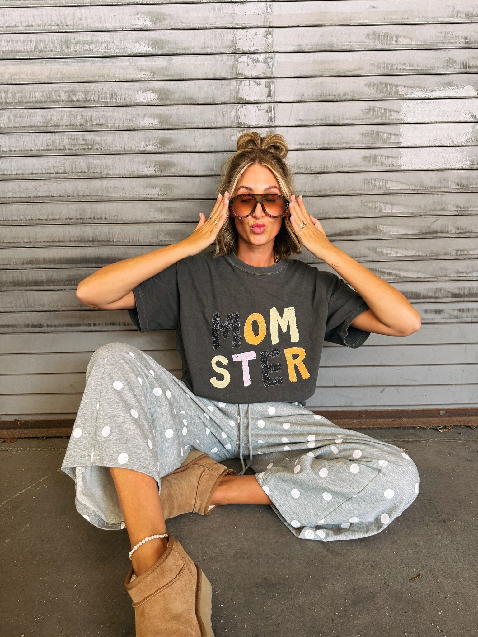 Momster Tee - Charcoal