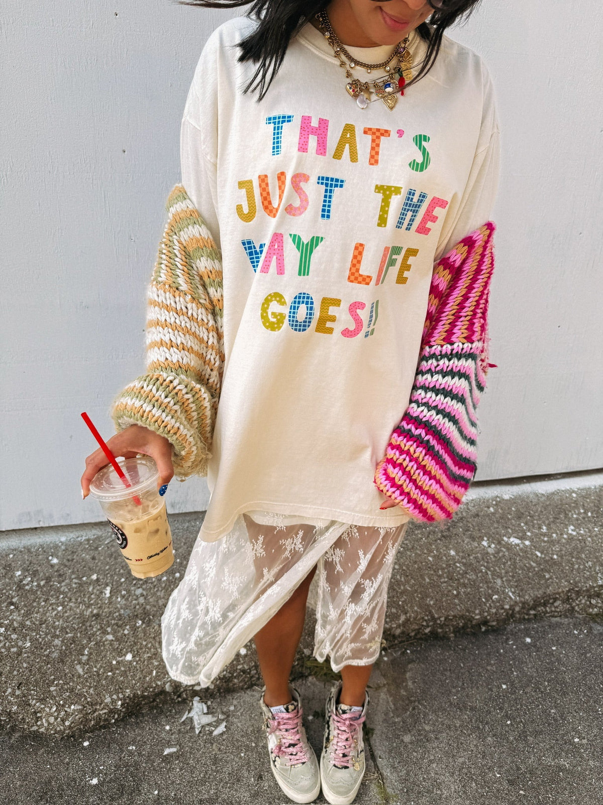 The Way Life Goes Graphic Tee - Ivory