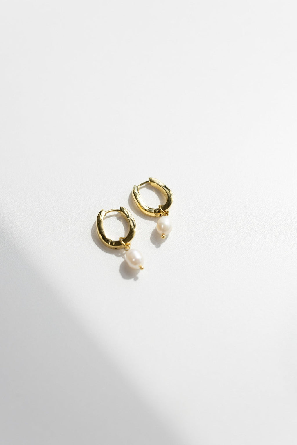 Dorothy Pearl Drop Hoop Earrings