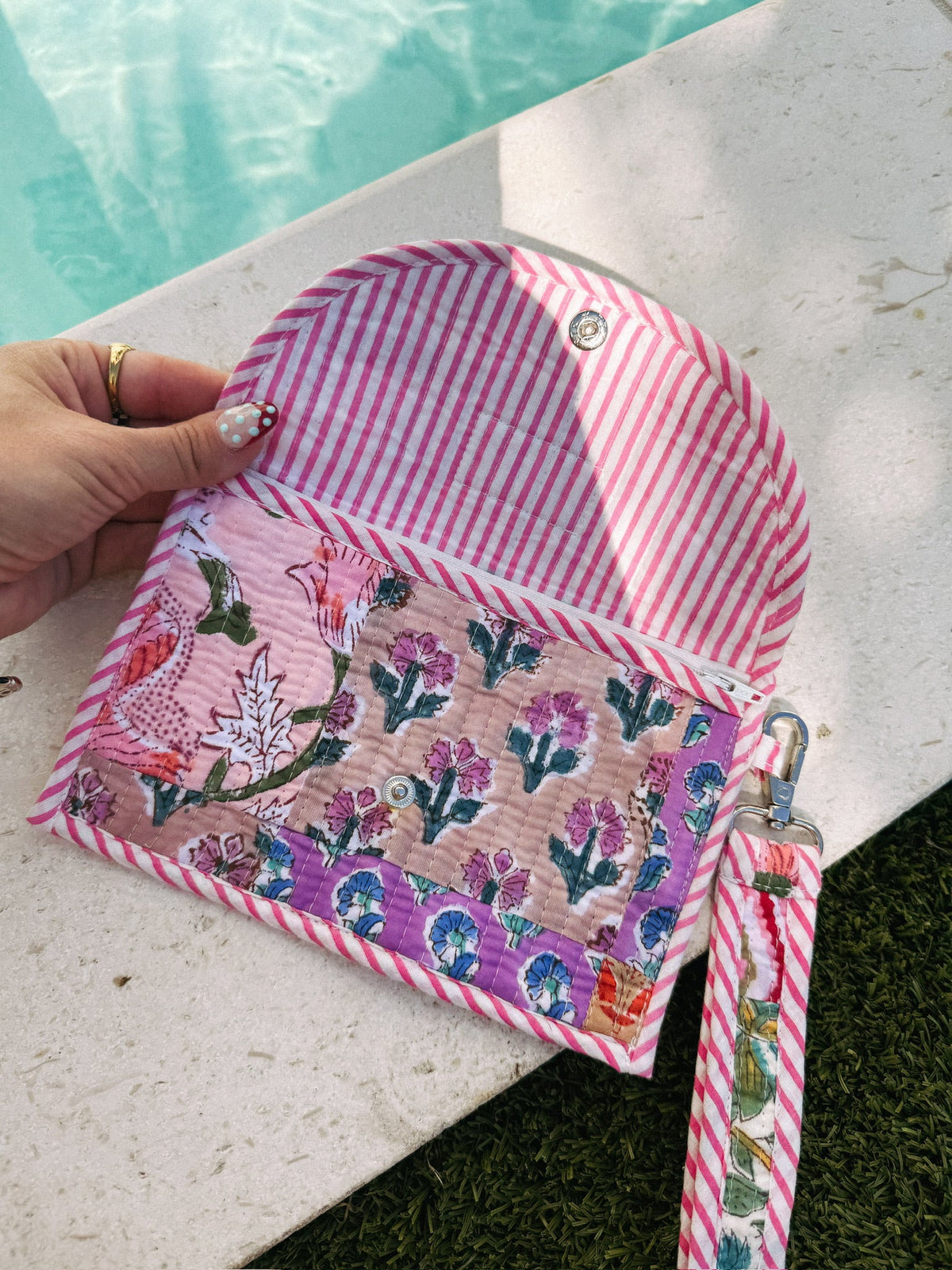 Quilted Wristlet - Peachy 2