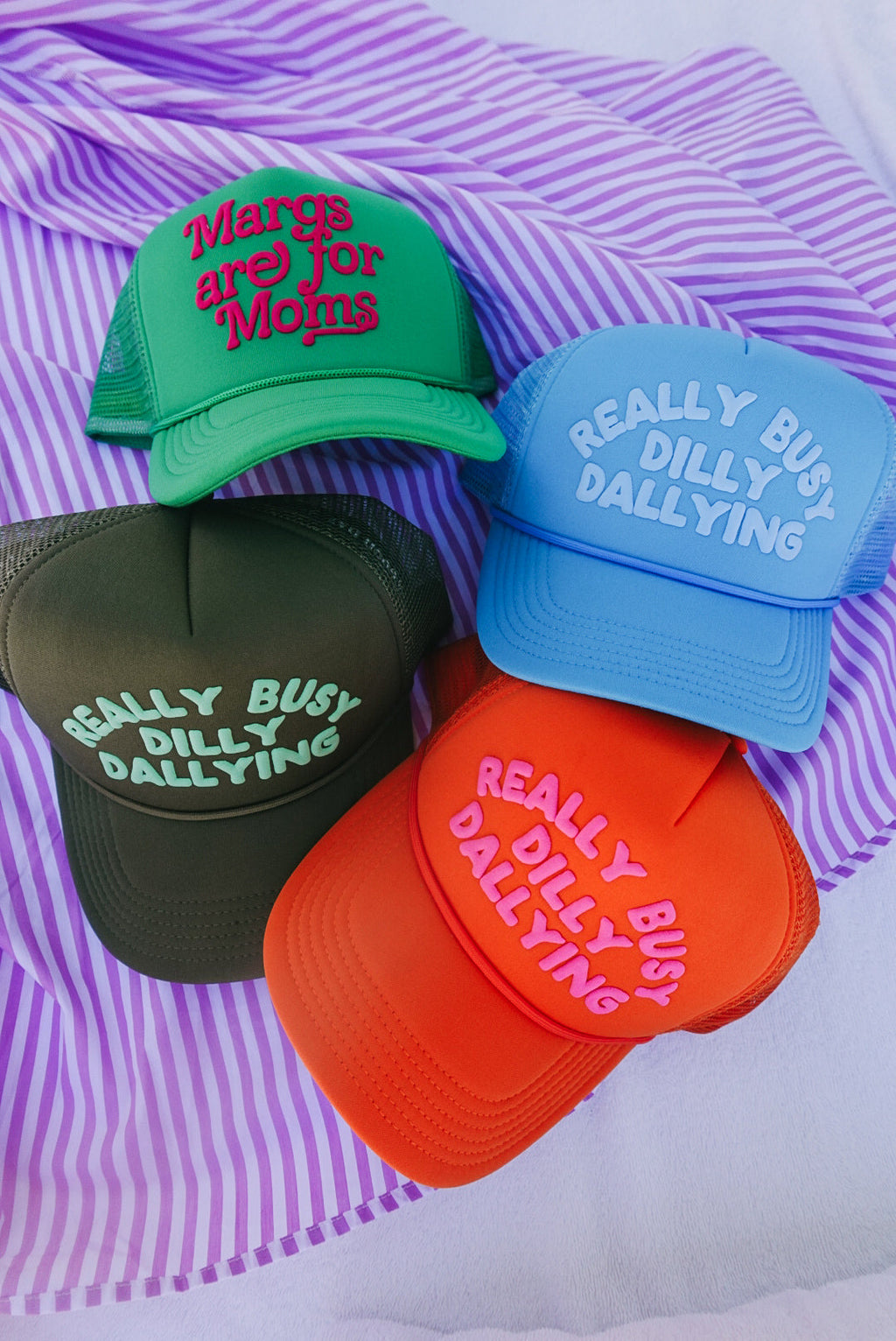 Dilly Dally Trucker Hat - Blue