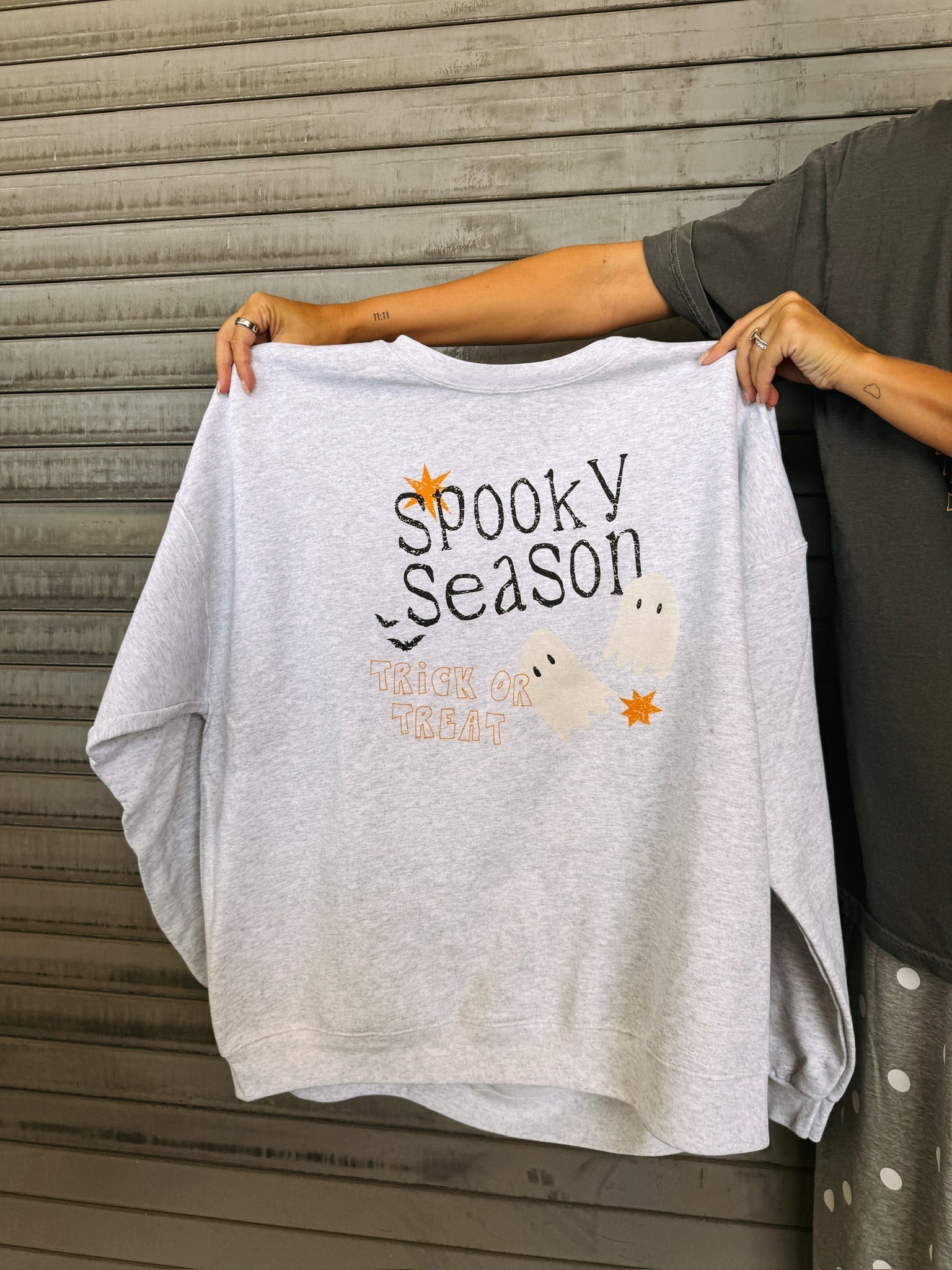 Ghost Season Sweatshirt -Ash