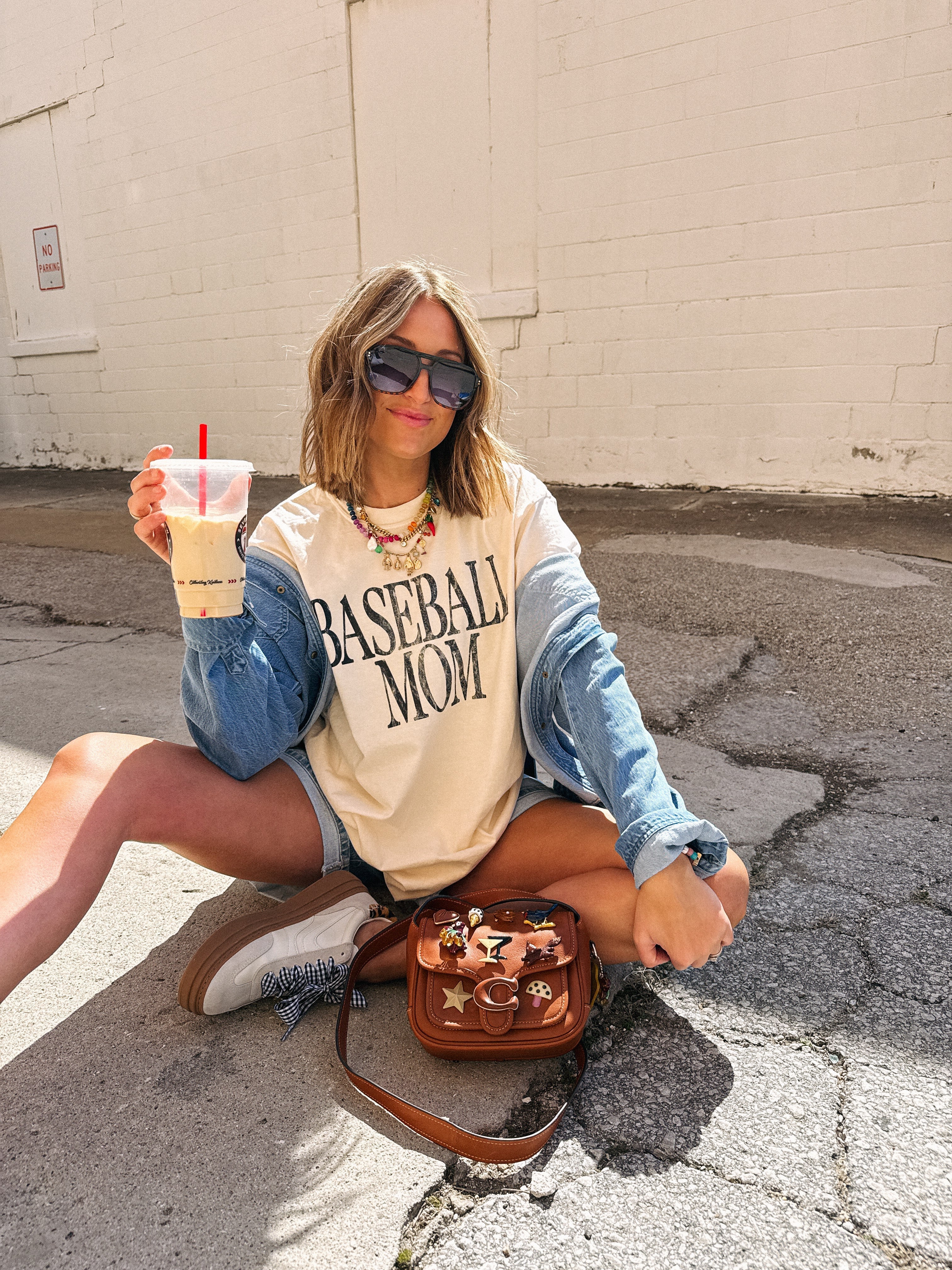 Baseball Mom Graphic Tee - Ivory