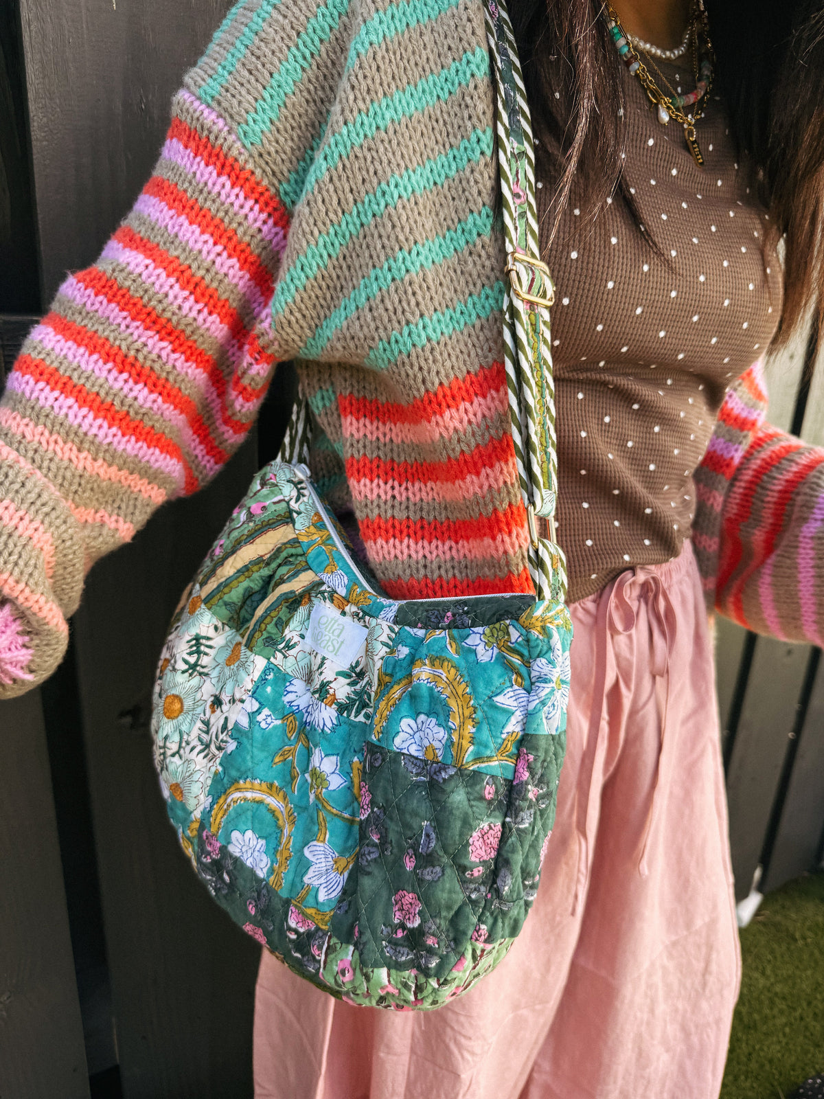 Quilted Crossbody Bag - Evergreen