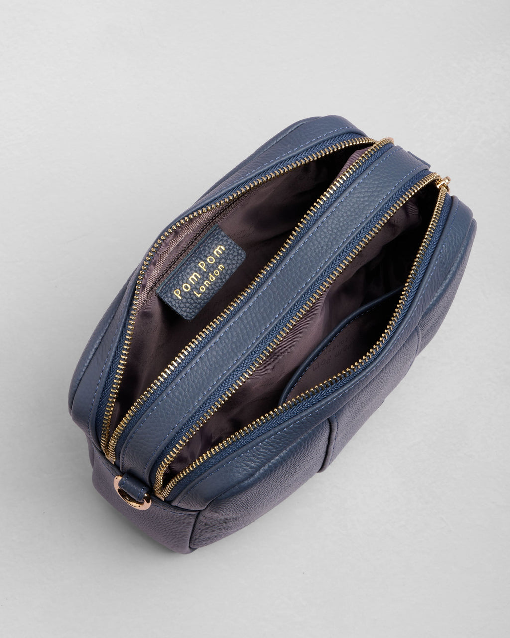 Pom Pom London City Duo Bag Slate Blue