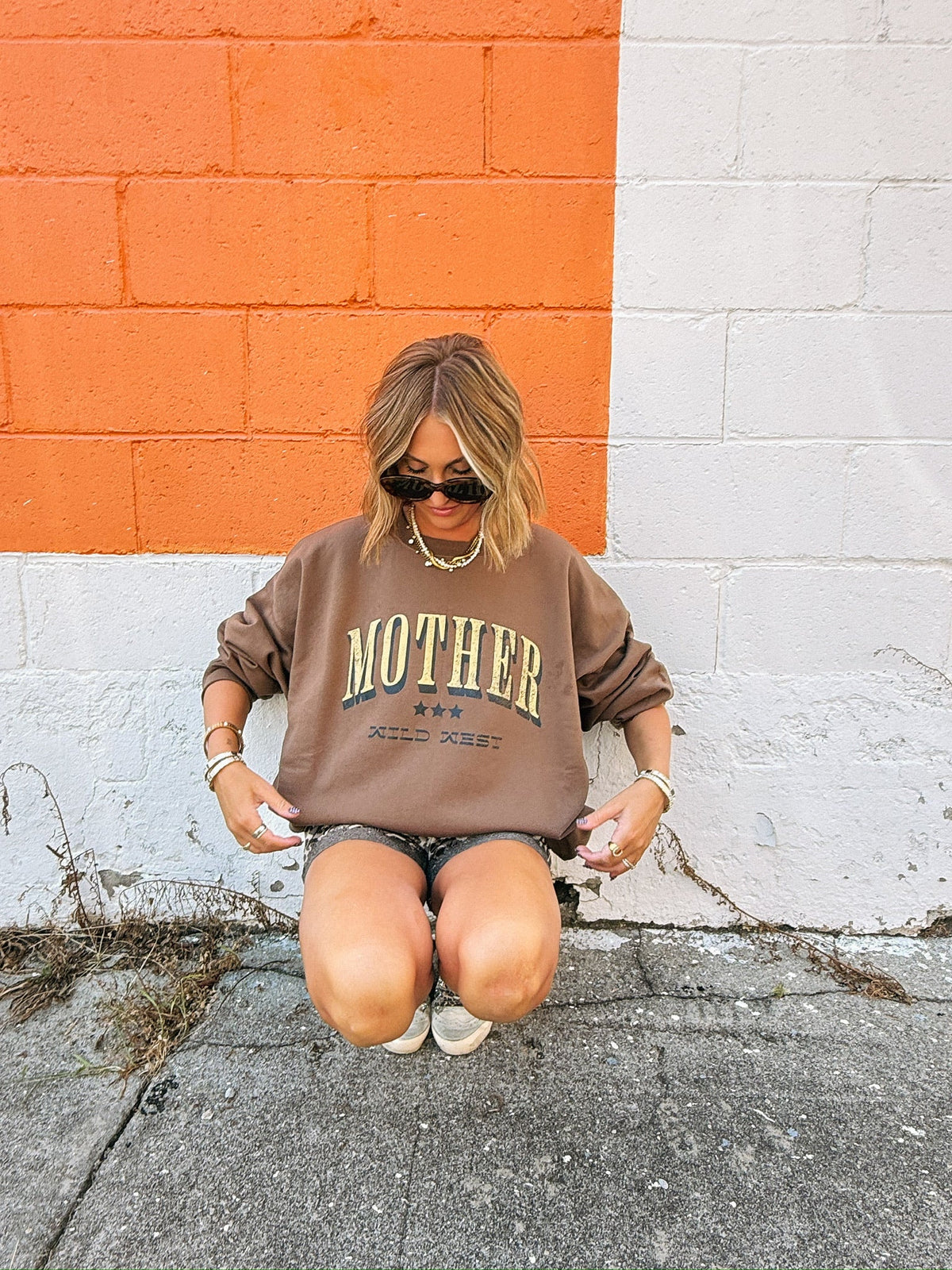 Mother Like The Wild West Sweatshirt - Brown 2